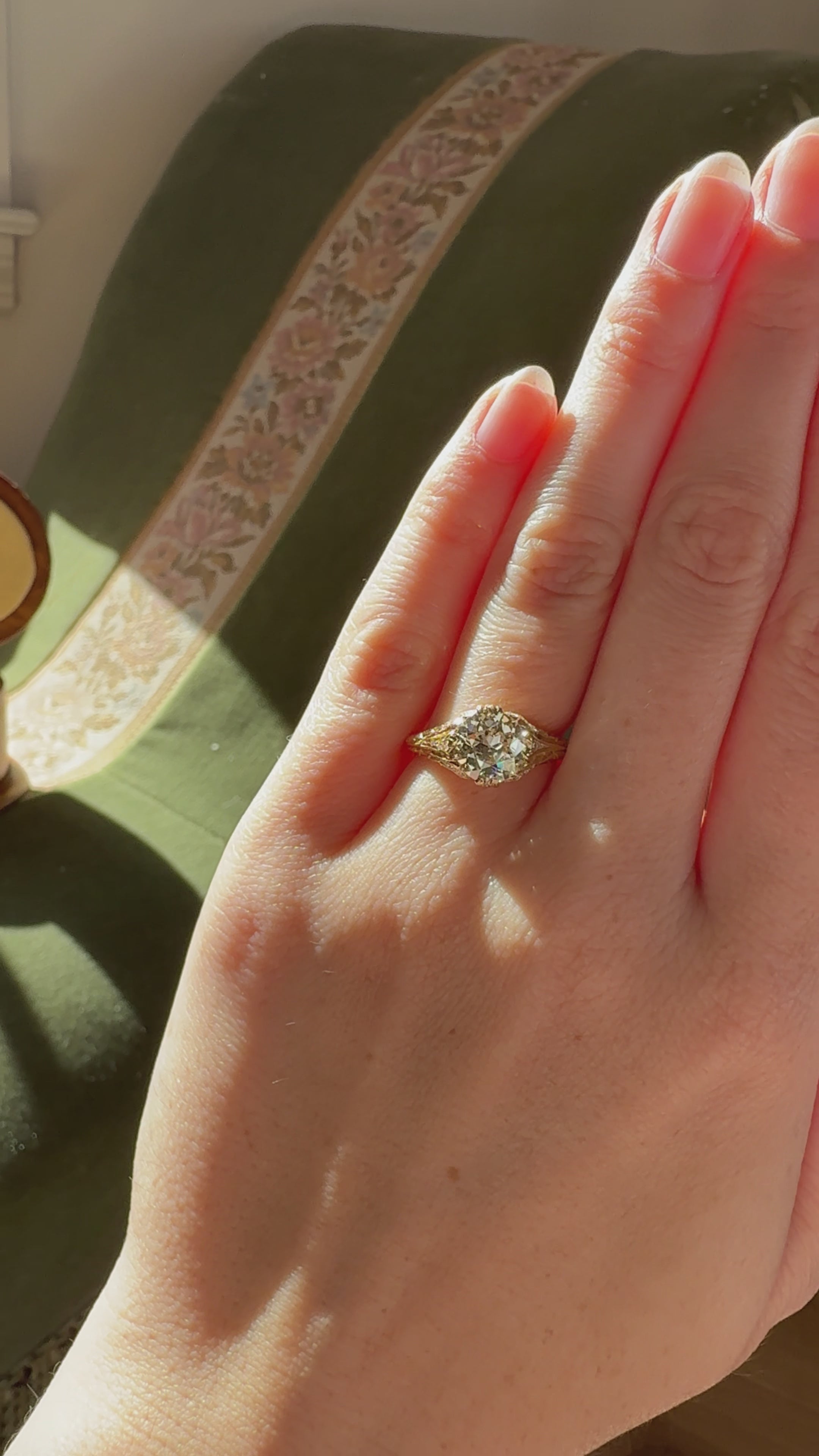  videos and images of vintage Rings-Transitional cut diamond Rings