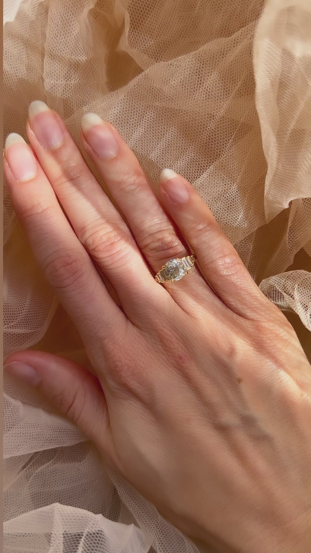 j-k-l color, vs clarity diamond in yellow gold setting