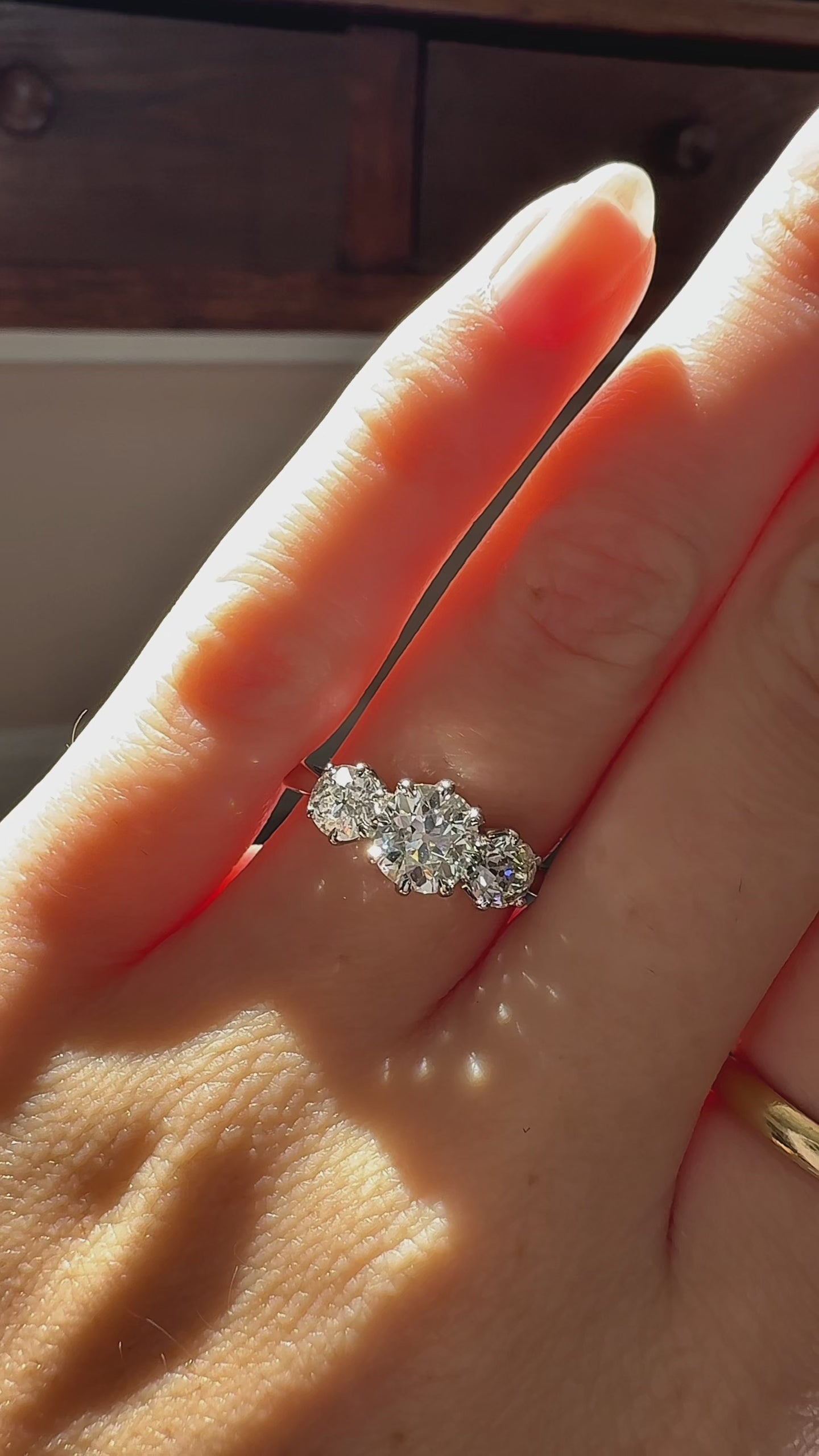  videos and images of vintage Engagement Rings-Old Mine cut diamond Engagement Rings