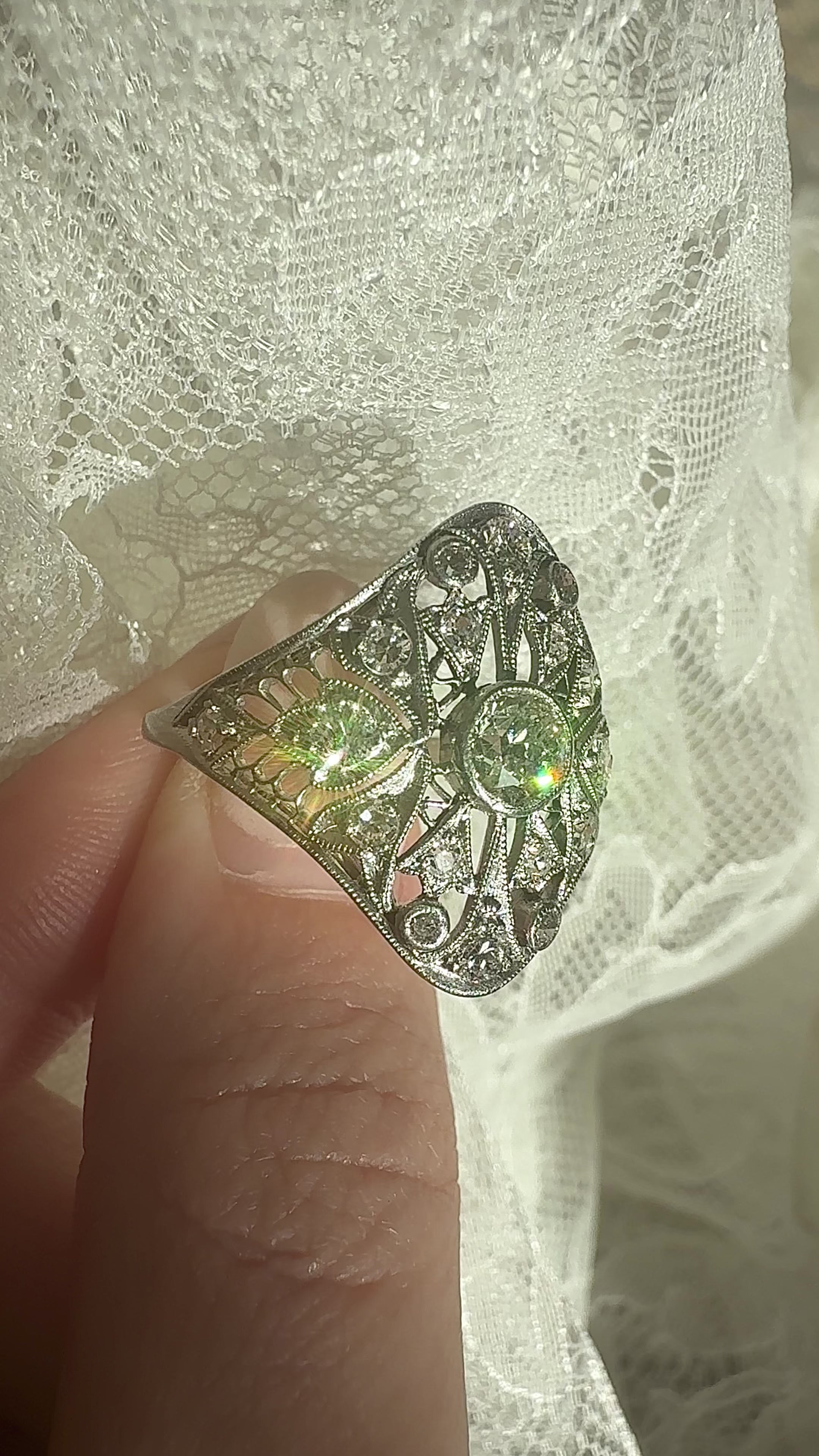 Band Solitaire Old European cut Rings