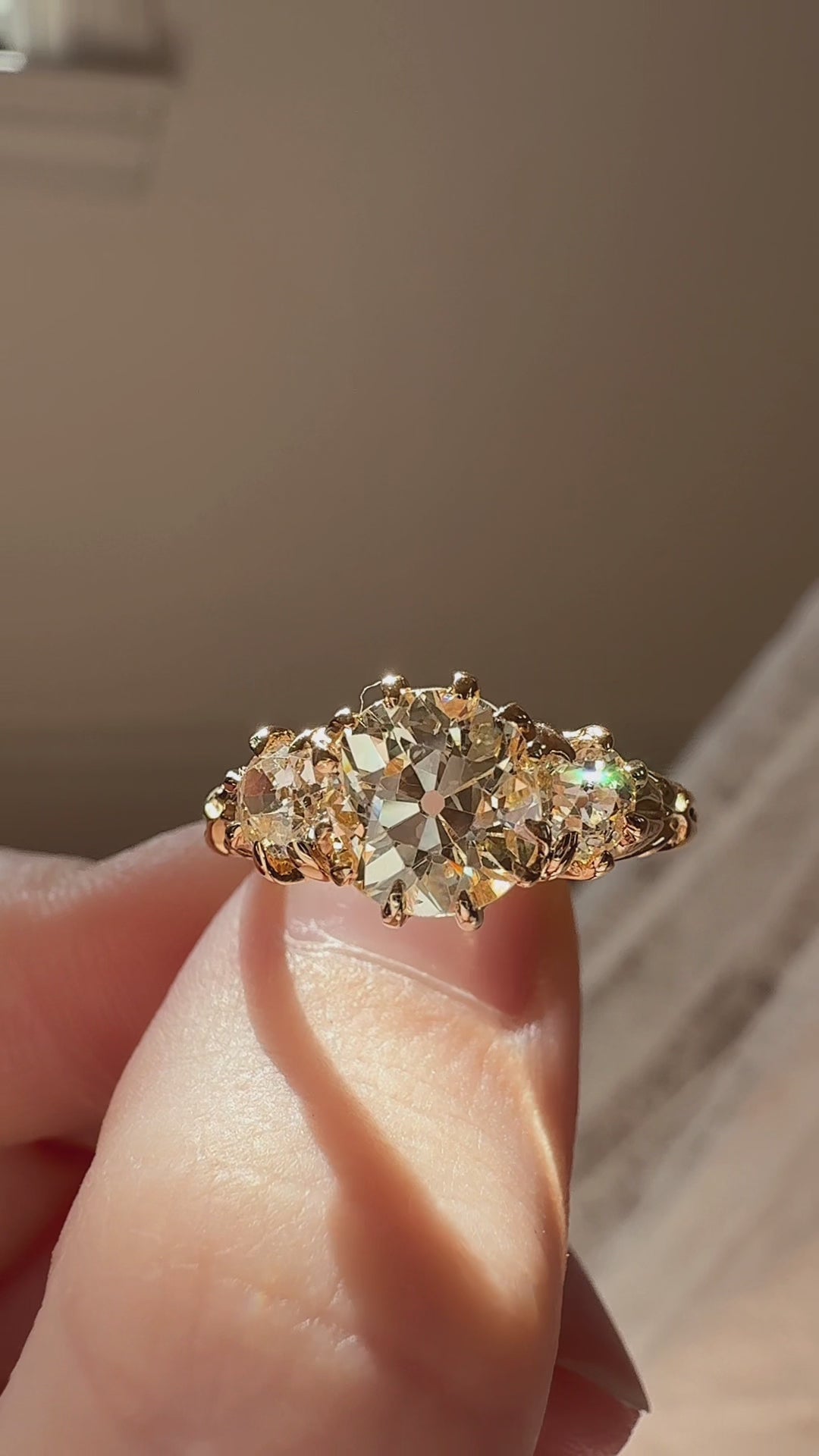  videos and images of vintage Rings-Old Mine cut diamond Rings