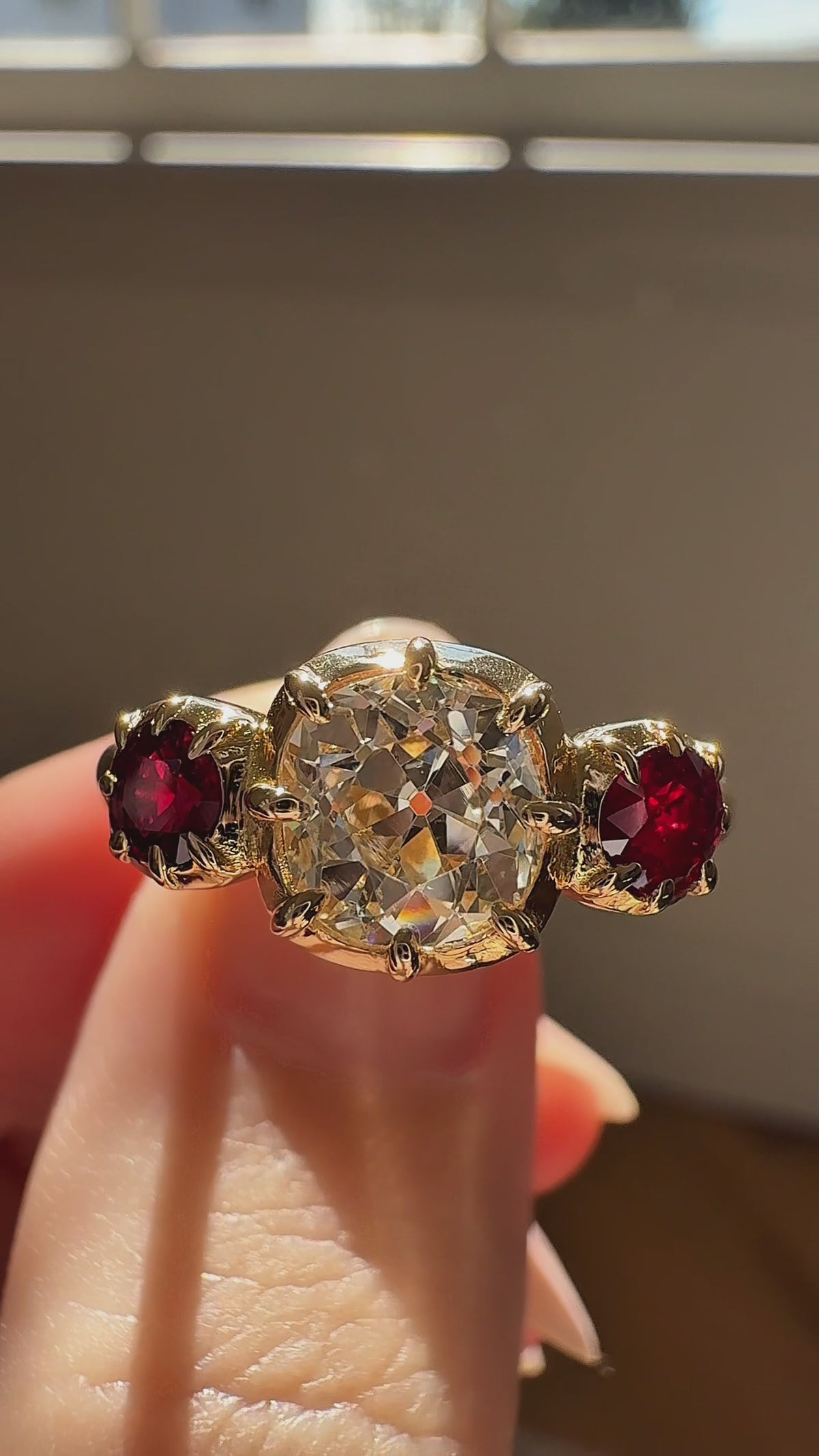 Old Mine cut diamond Engagement Rings