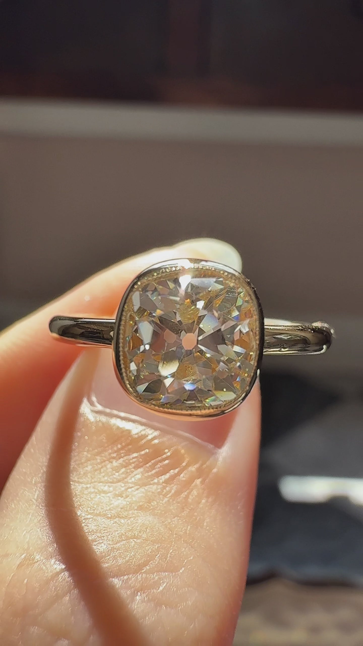 Old Mine cut diamond Engagement Rings