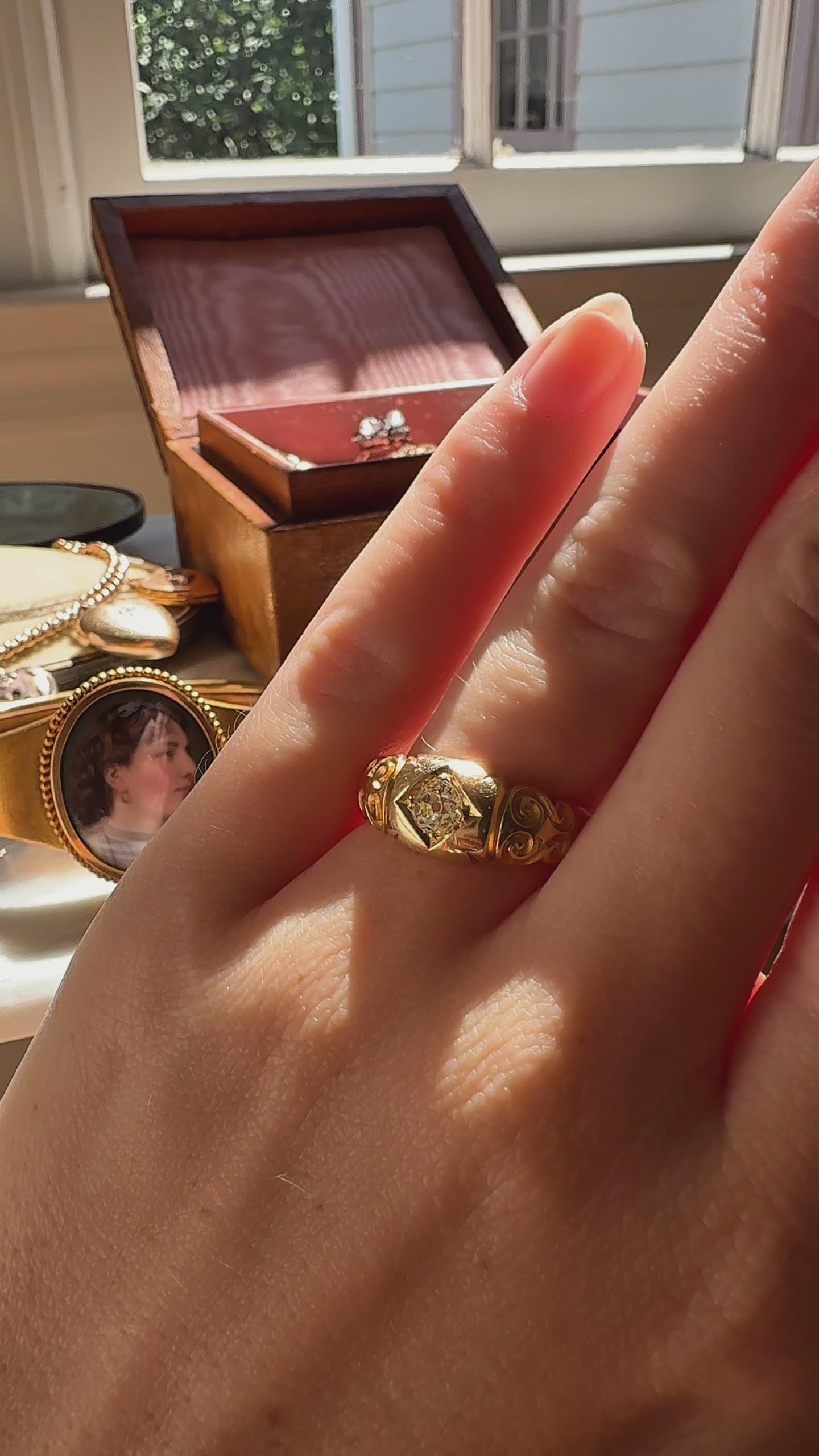  videos and images of vintage Rings-Old Mine cut diamond Rings