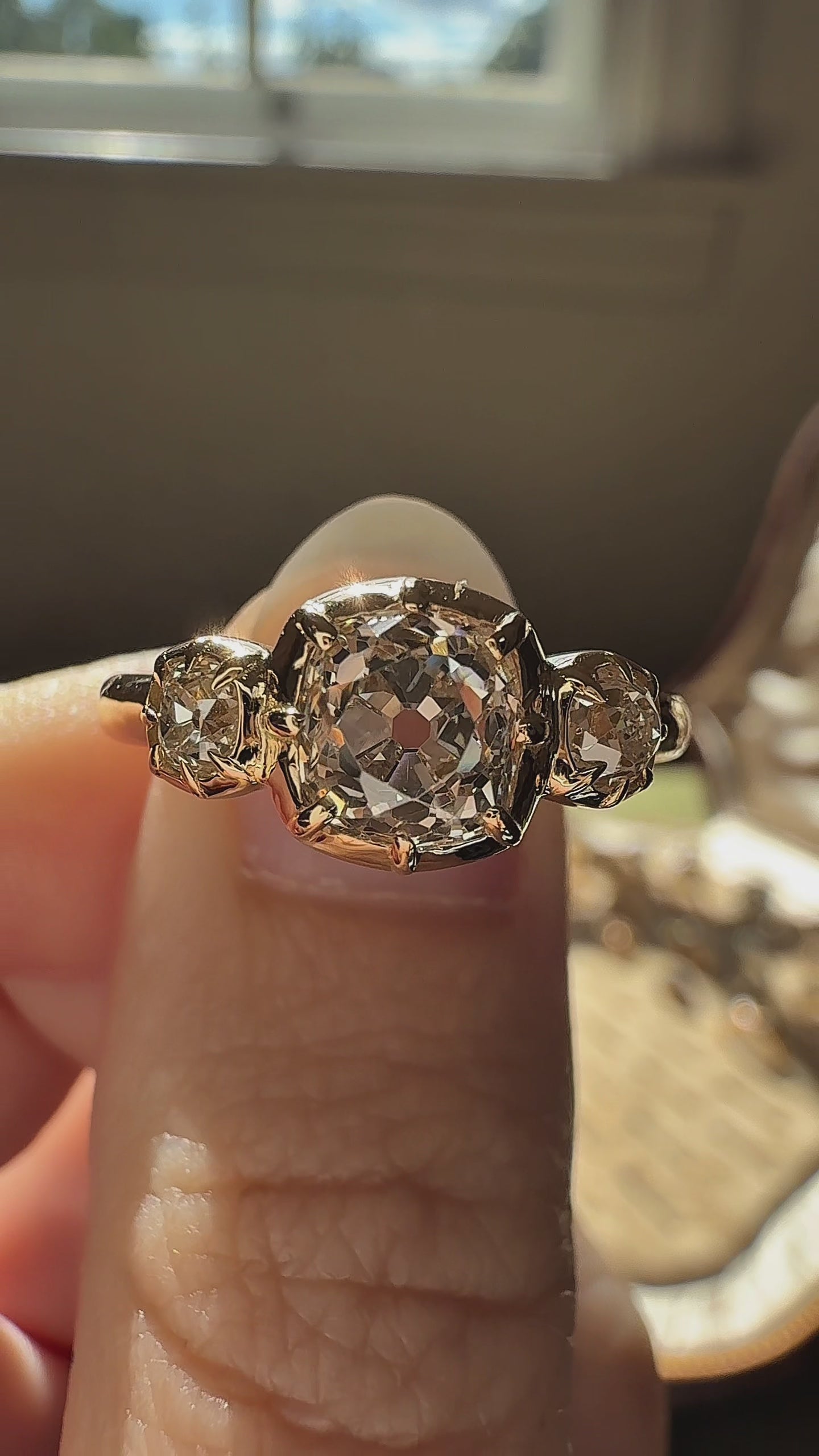 Old Mine cut diamond Engagement Rings