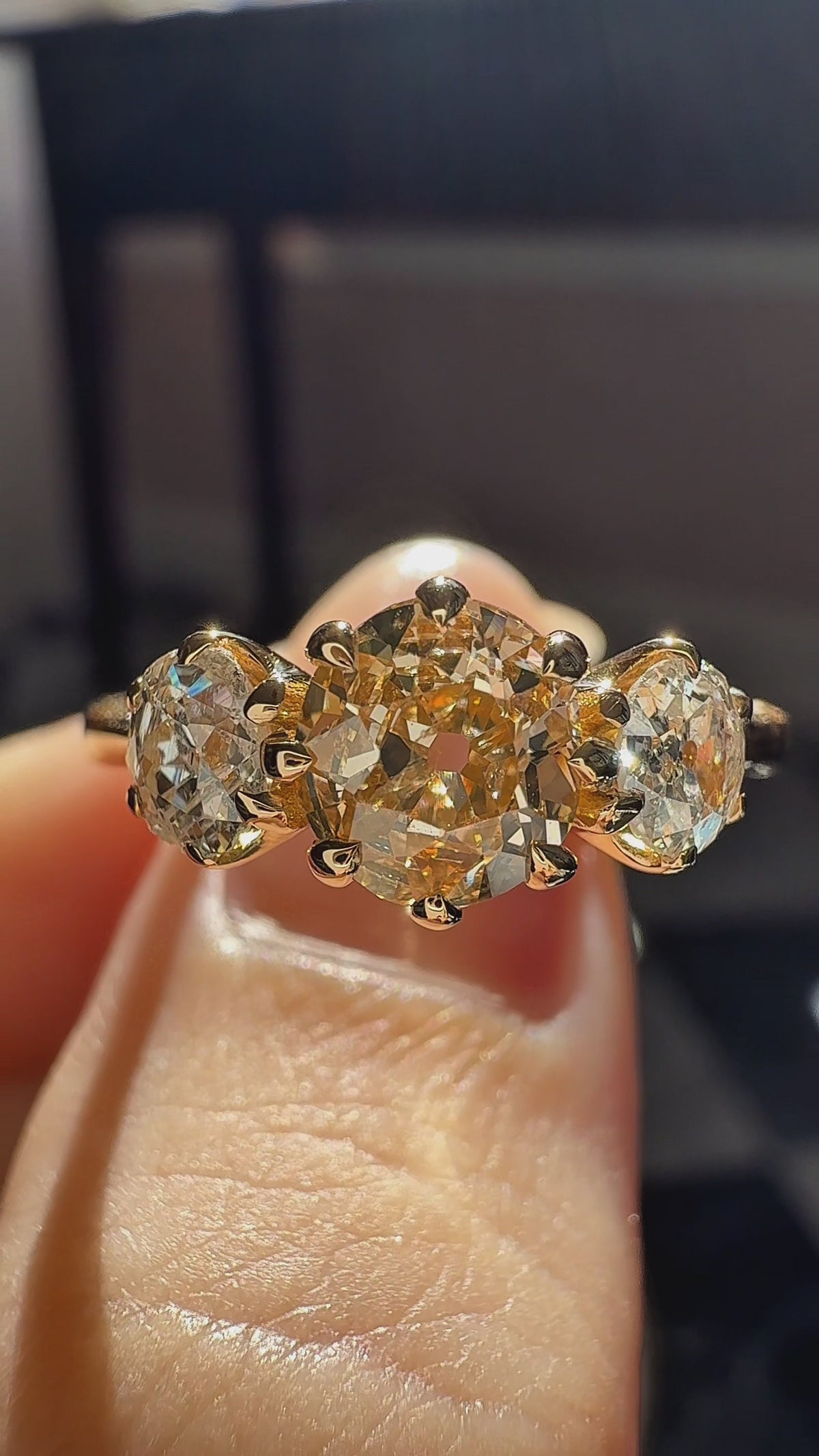 Old European cut diamond Engagement Rings