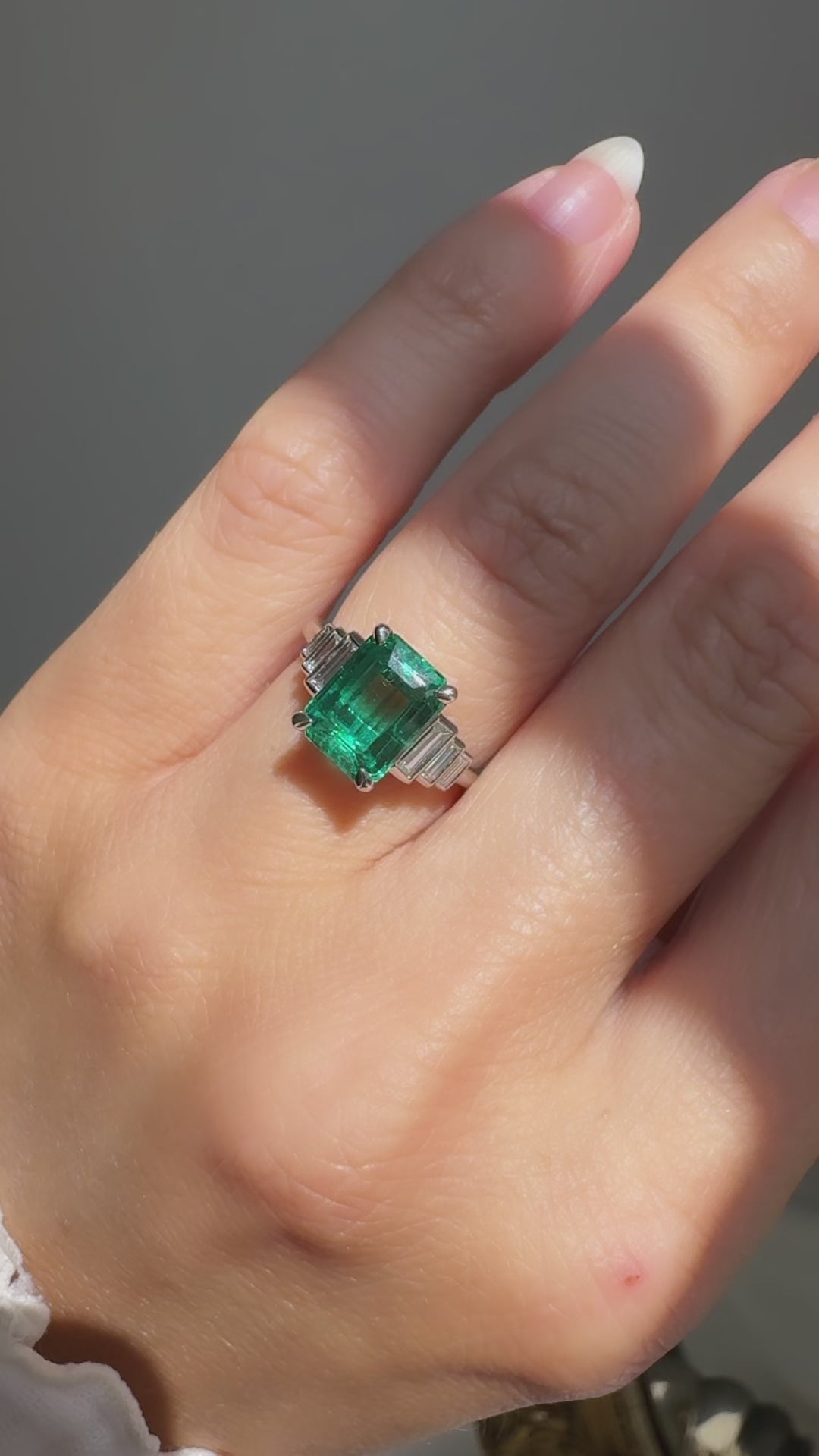 diamond in platinum setting