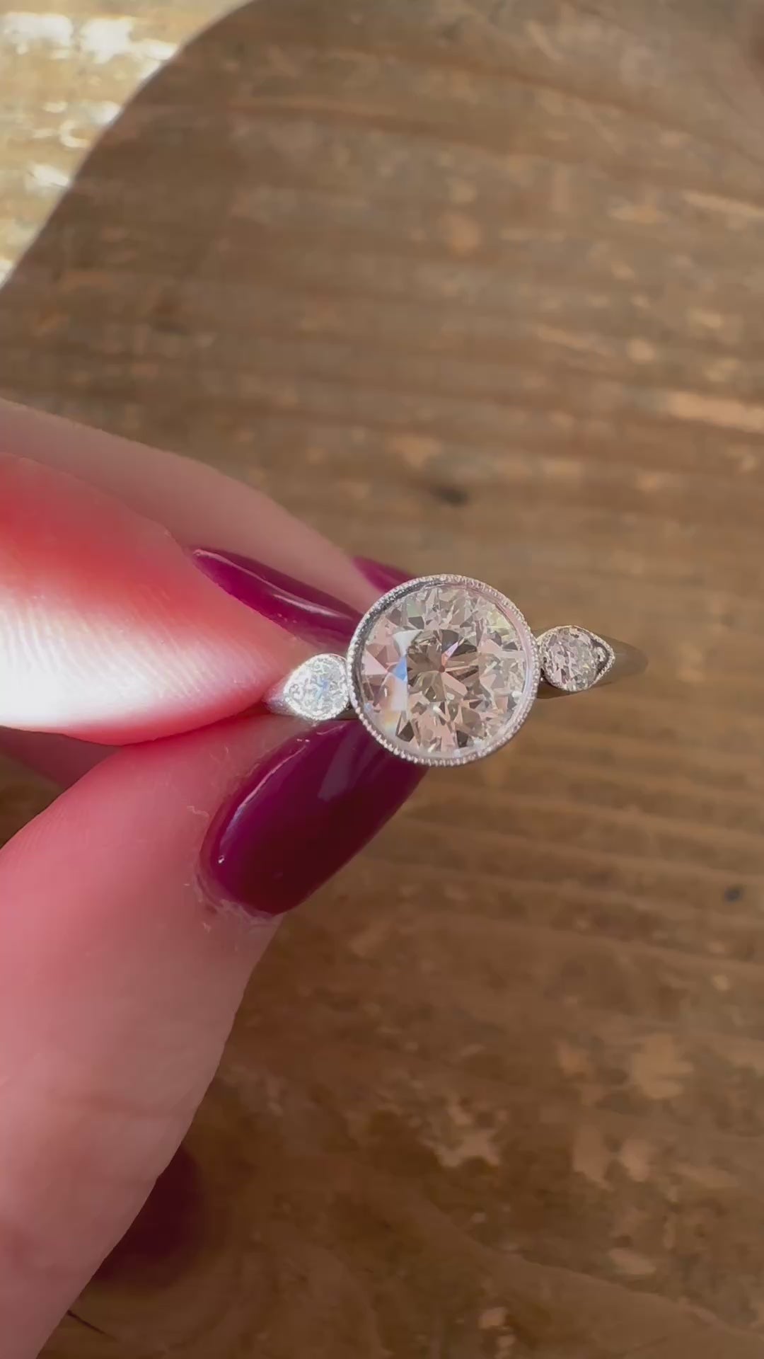 Transitional cut diamond Rings