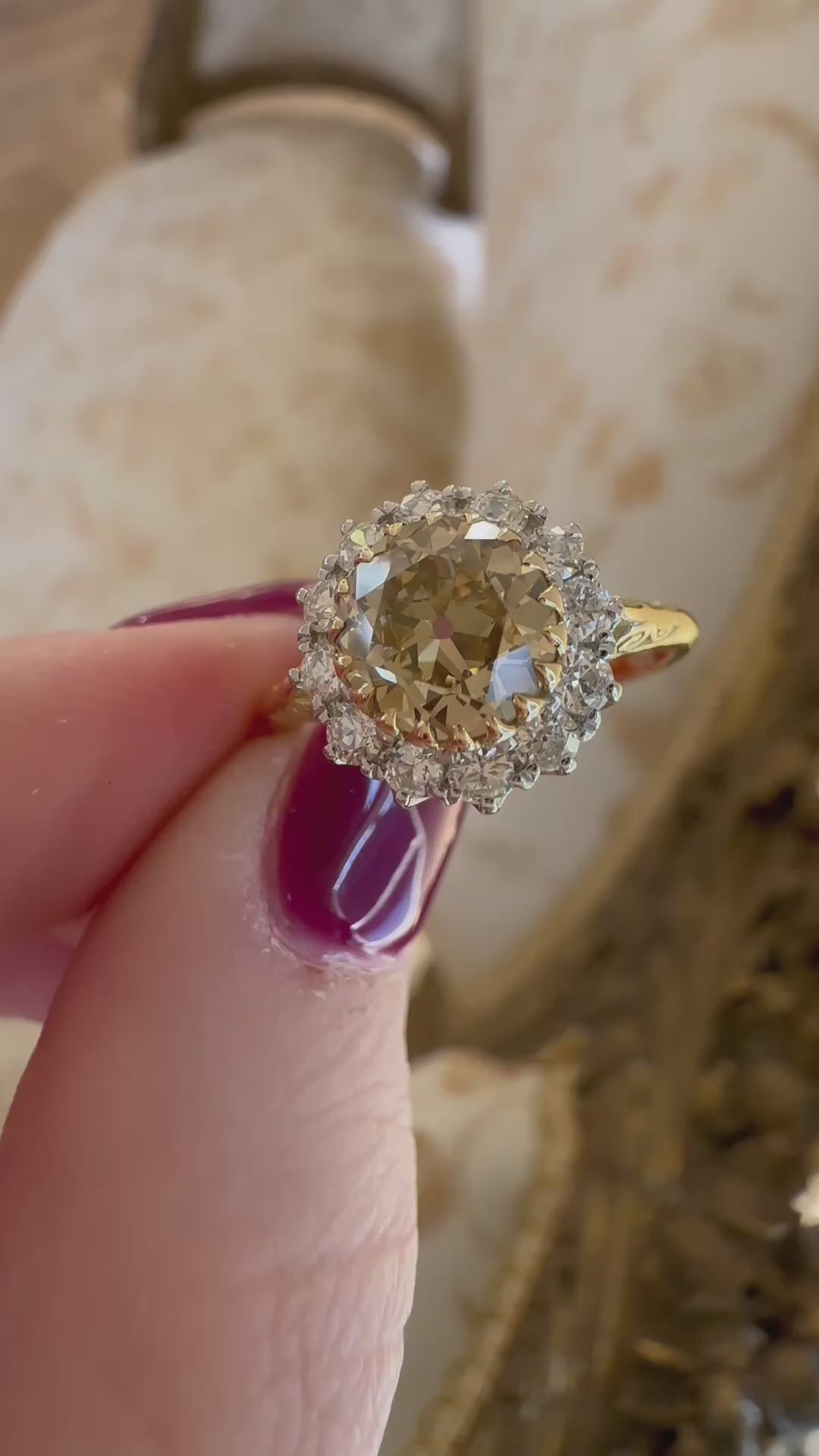 Transitional cut diamond Rings