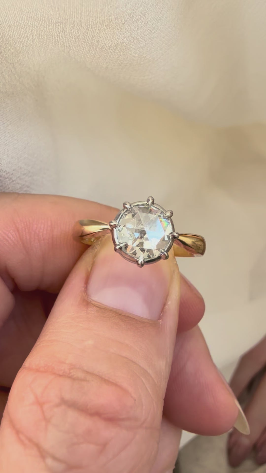 Solitaire Rose cut diamond Rings