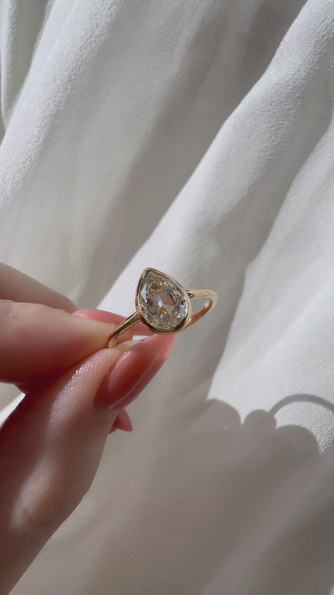 j-k-l color, vs clarity diamond in yellow gold setting