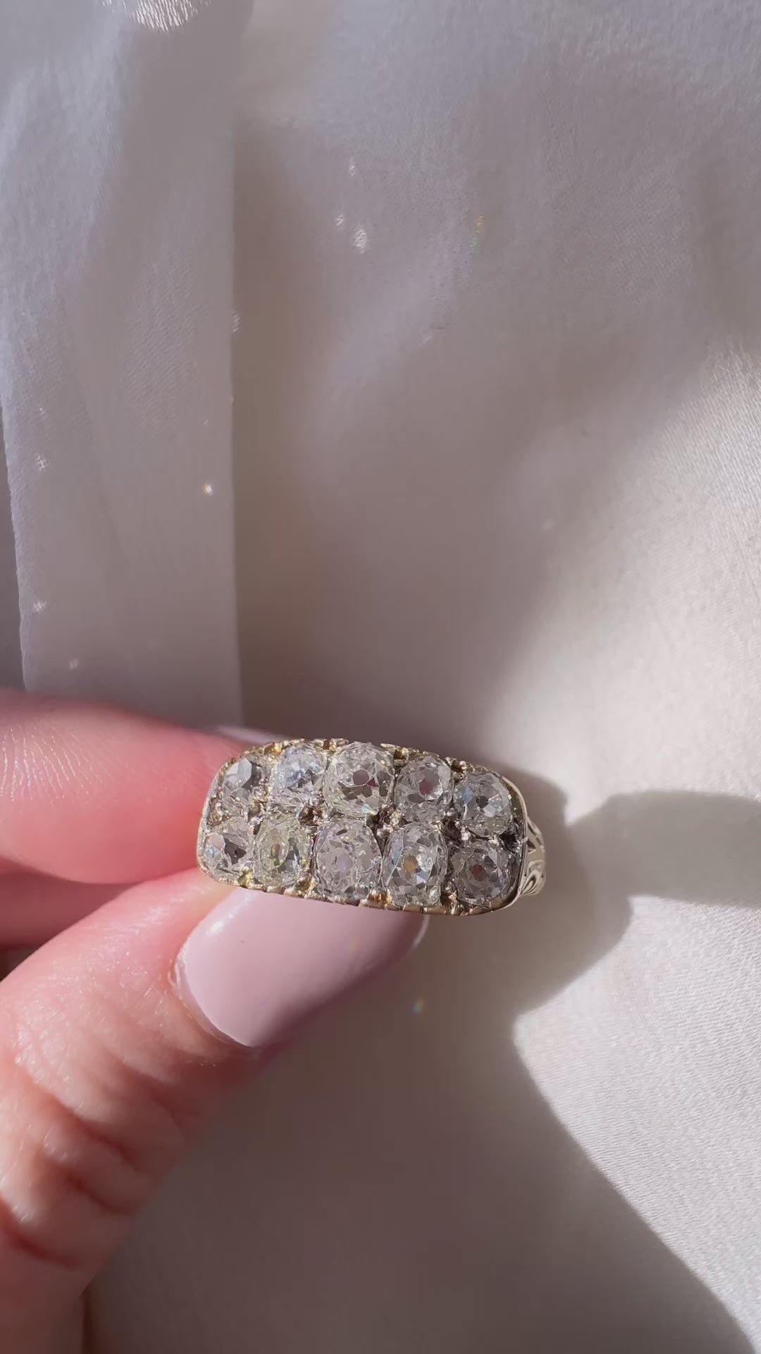  videos and images of vintage Rings-Solitaire Old Mine cut diamond Rings