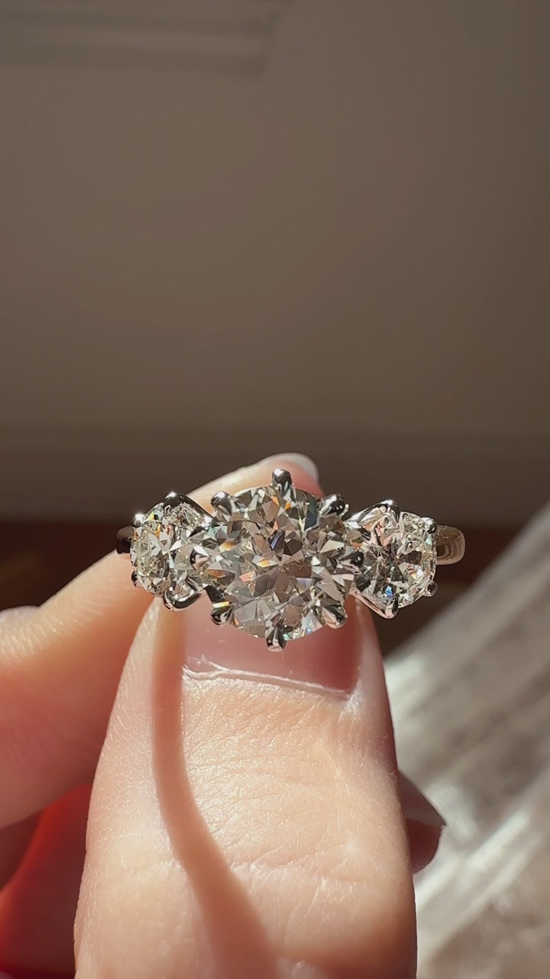  videos and images of vintage Rings-Transitional cut diamond Rings