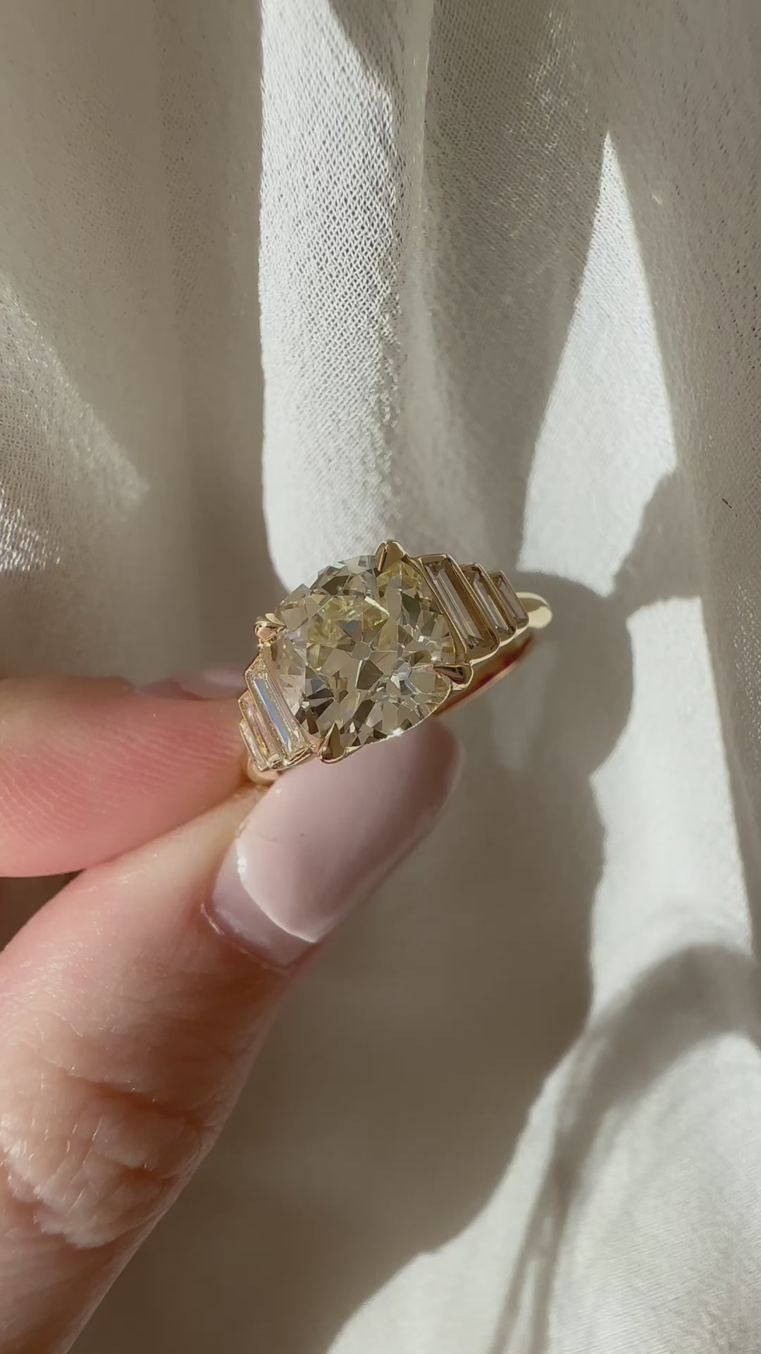 j-k-l color, vs clarity diamond in yellow gold setting