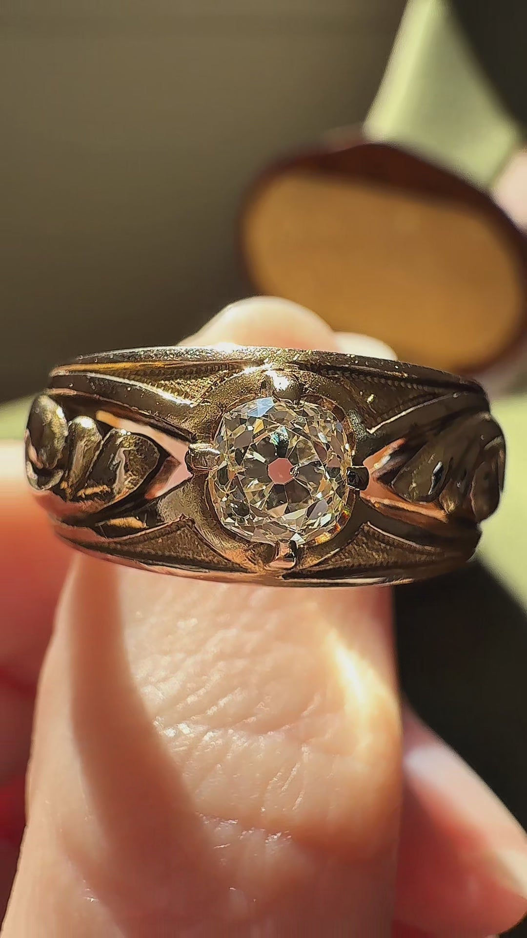  videos and images of vintage Engagement Rings-Old Mine cut diamond Engagement Rings