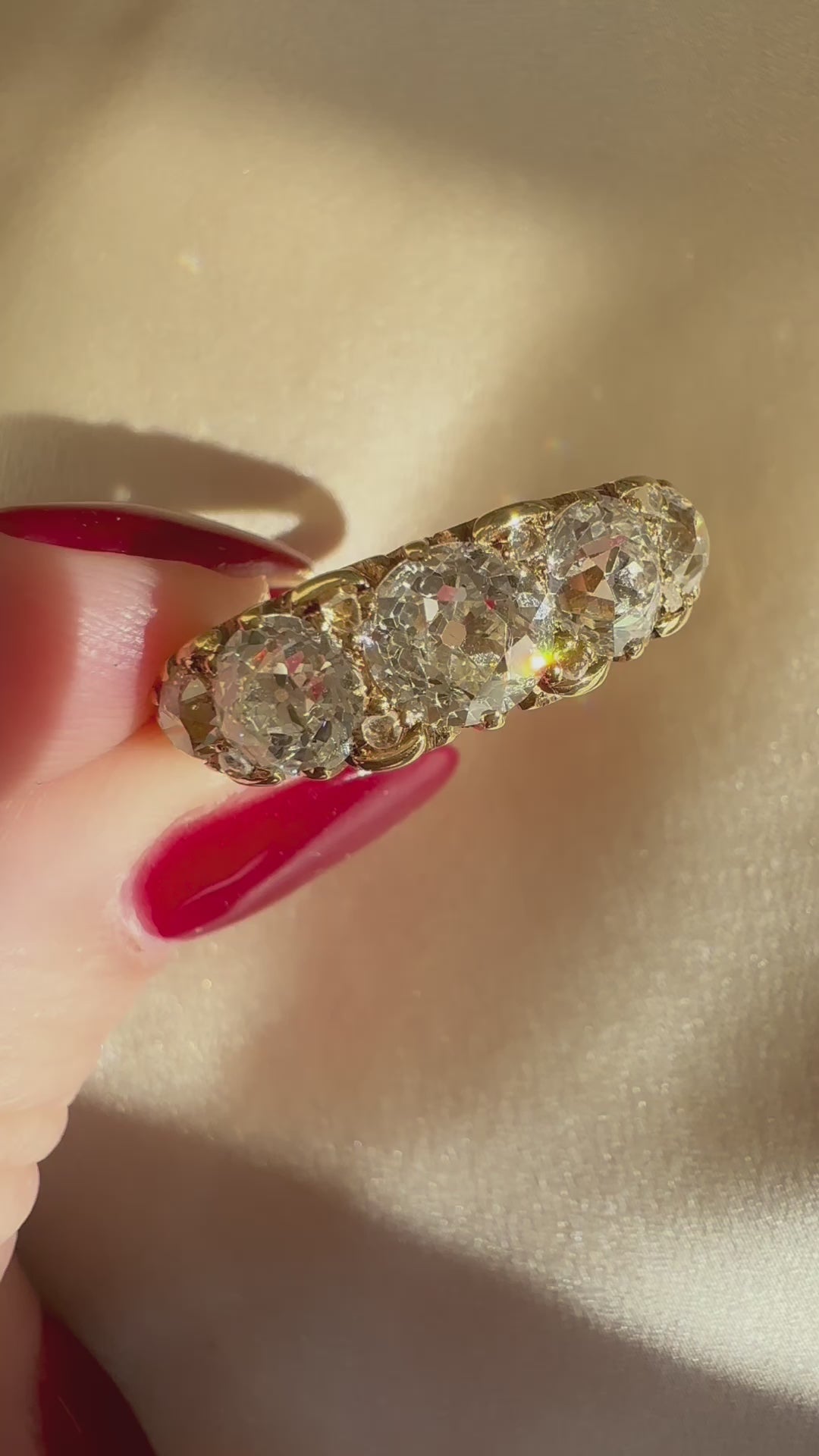 j-k-l color, si-i clarity diamond in yellow gold setting