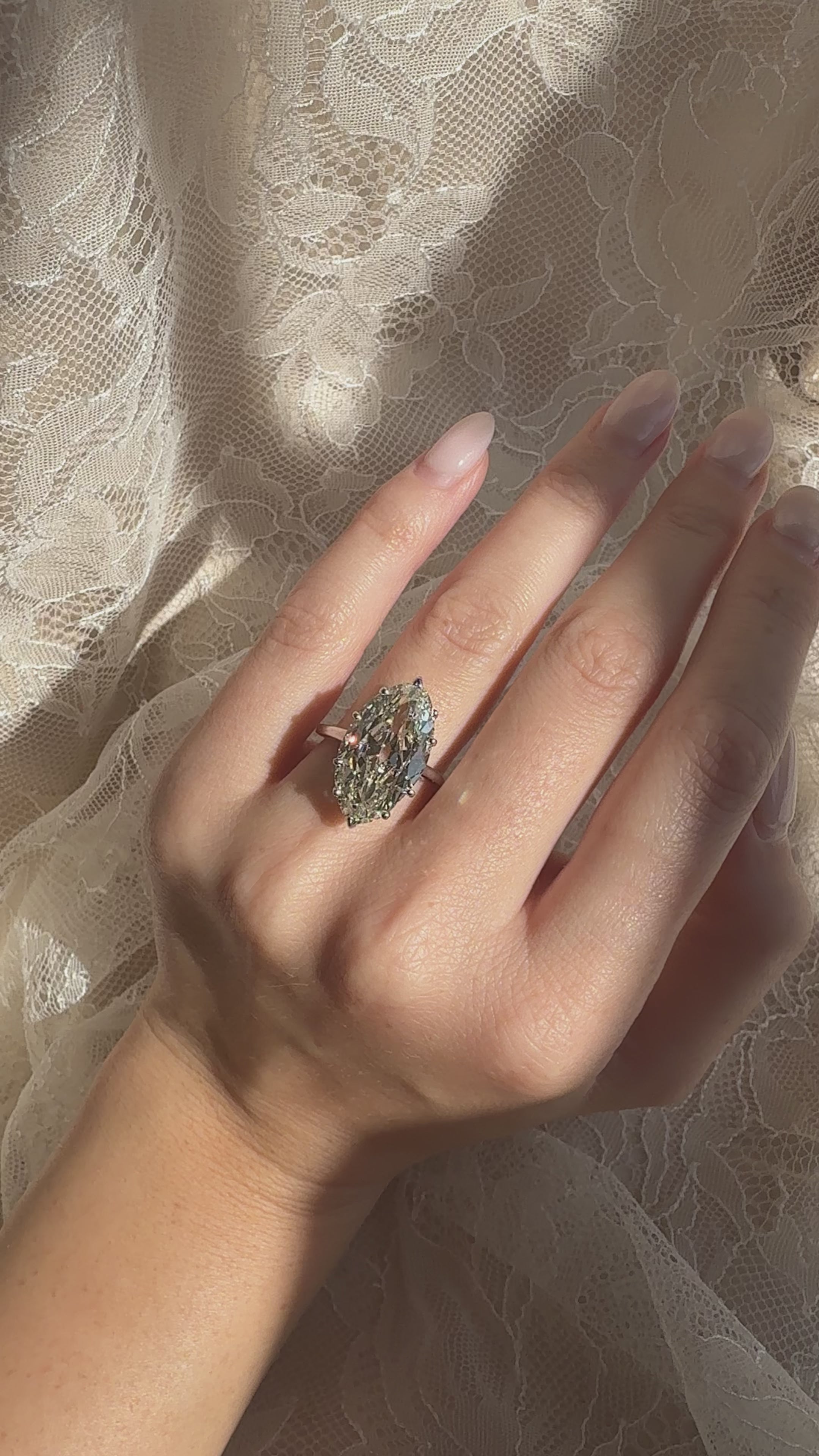  videos and images of vintage Rings-Marquise/Oval cut diamond Rings