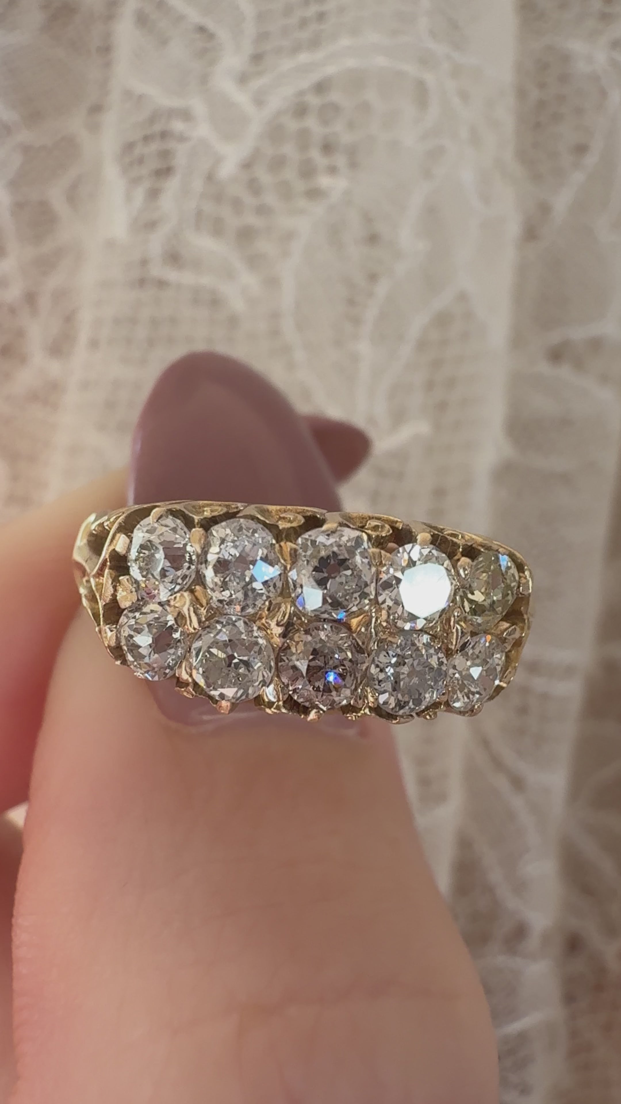 g-h-i color, vs clarity diamond in yellow gold setting