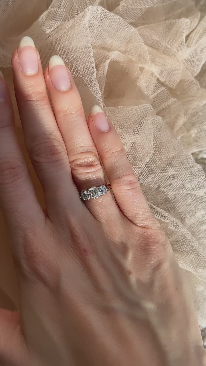 diamond in two-tone setting