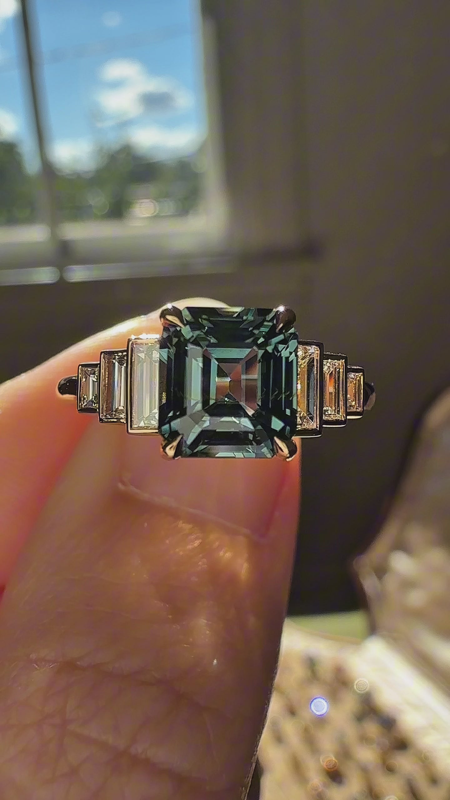 Step  cut diamond Engagement Rings