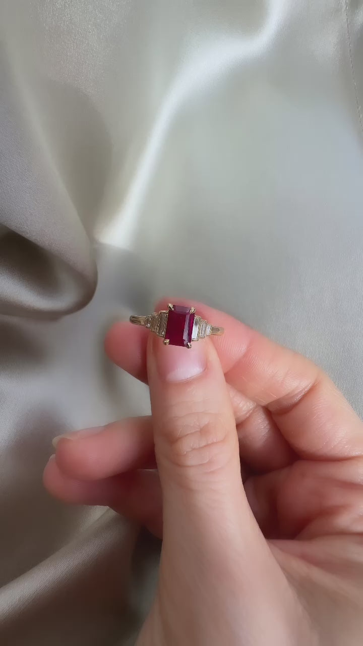 diamond in yellow gold setting