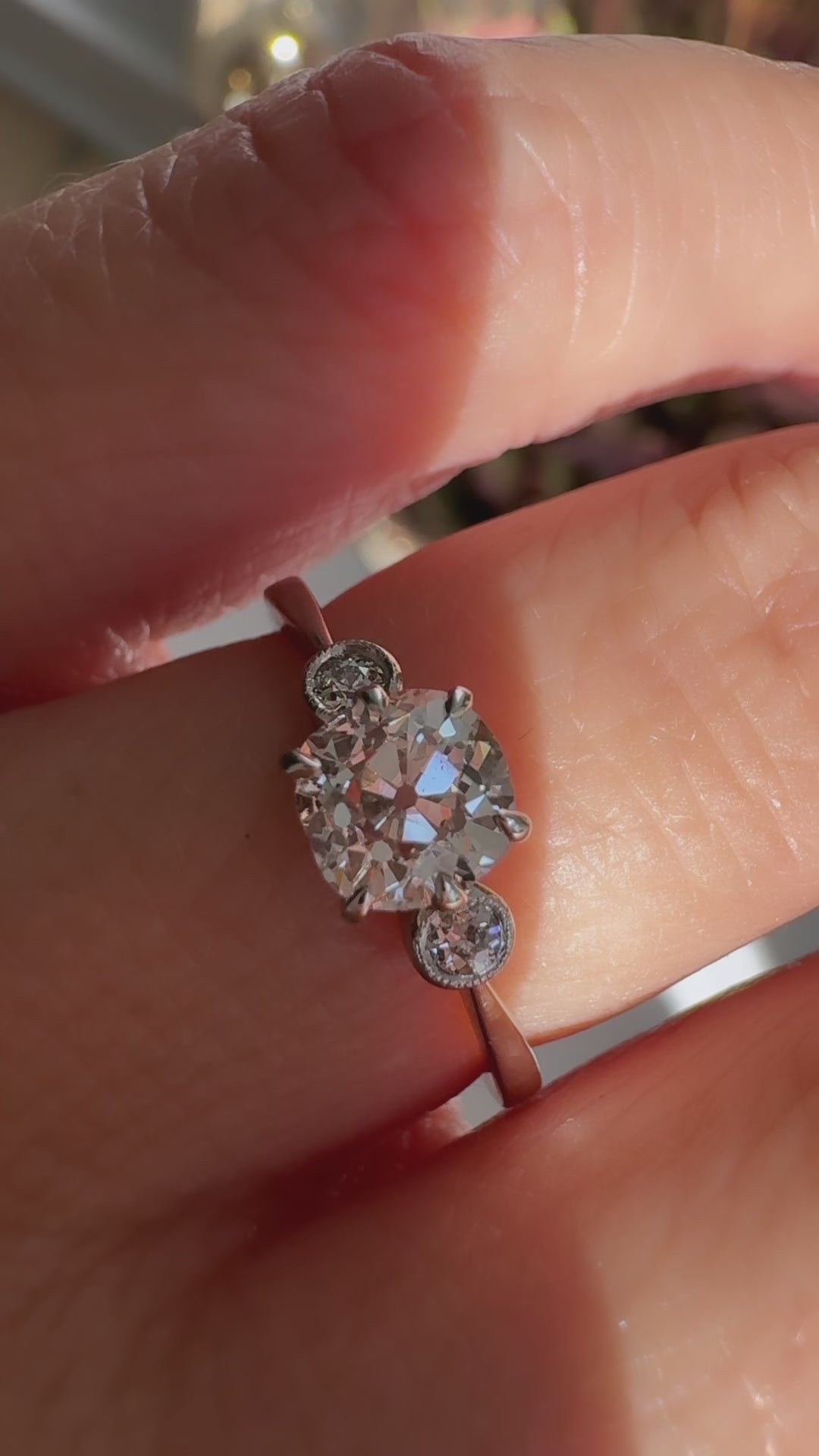  videos and images of vintage Rings-Old Mine cut diamond Rings