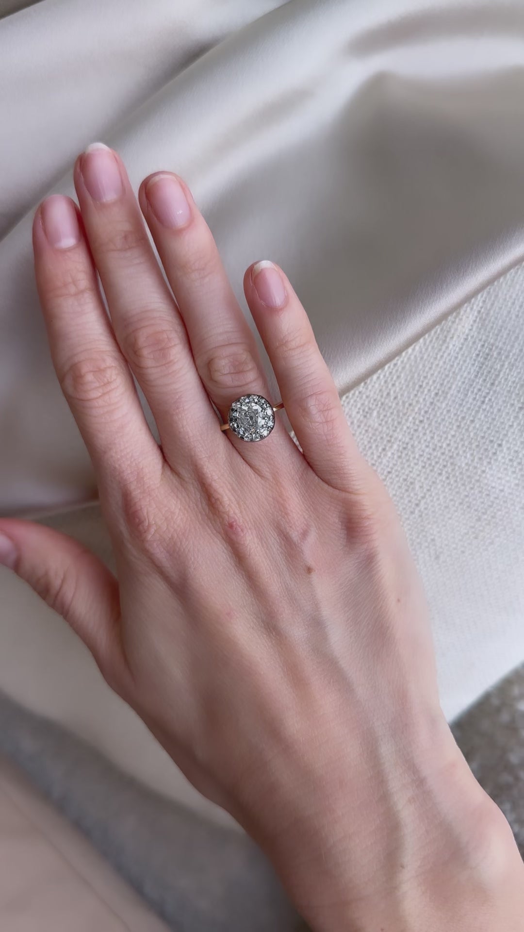 diamond in two-tone setting