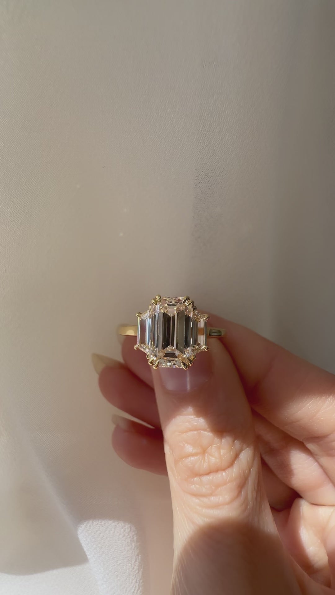 Solitaire Step  cut diamond Rings