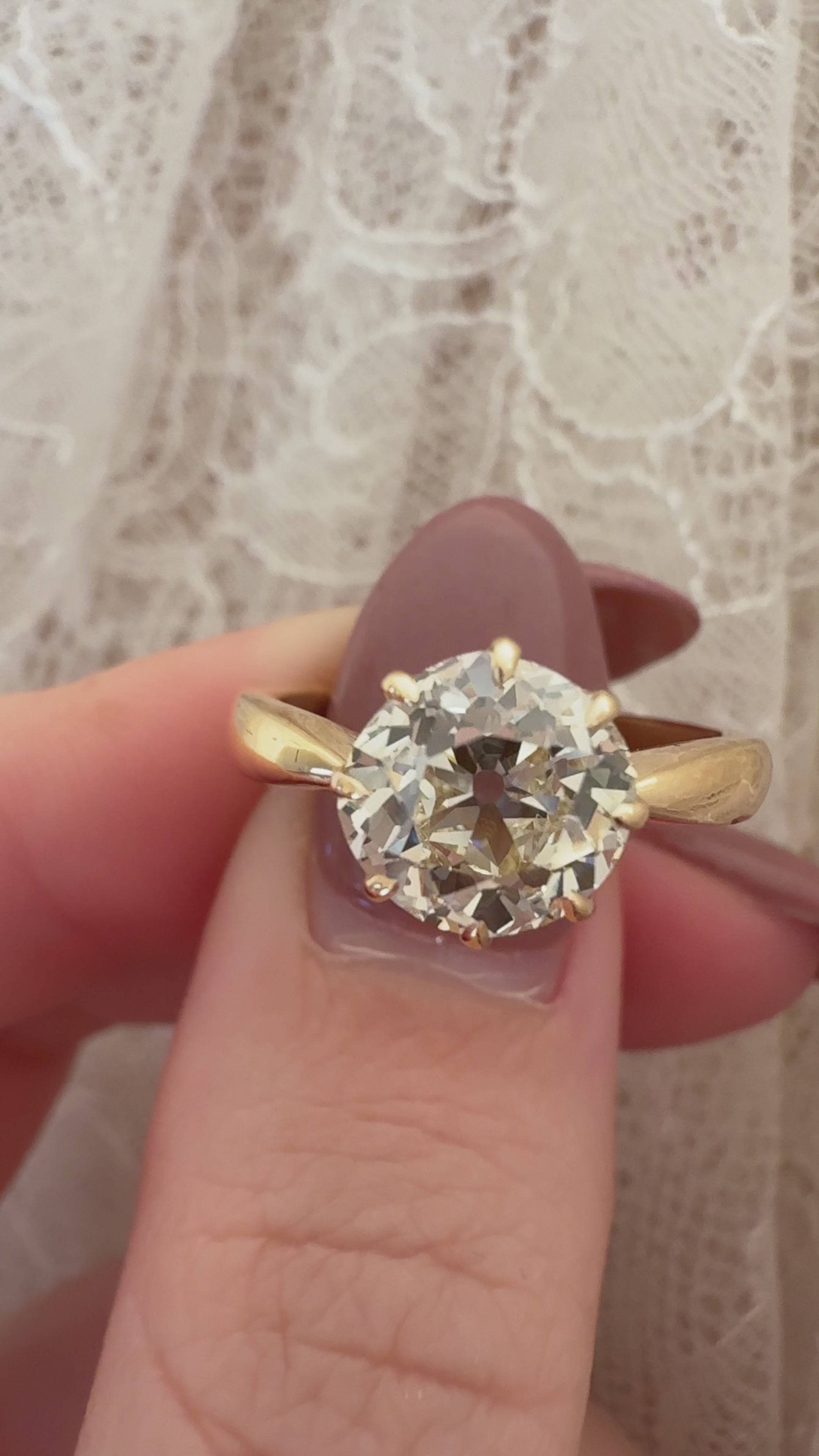 j-k-l color, vs clarity diamond in yellow gold setting