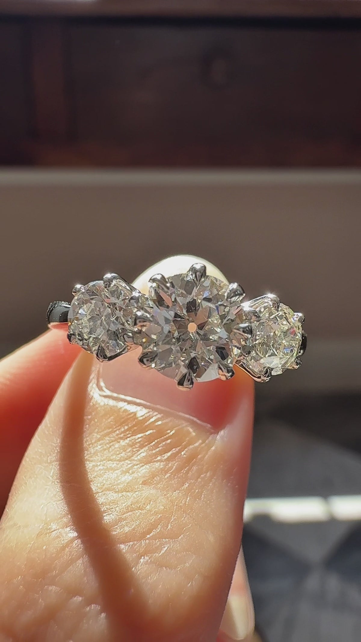 Old Mine cut diamond Engagement Rings