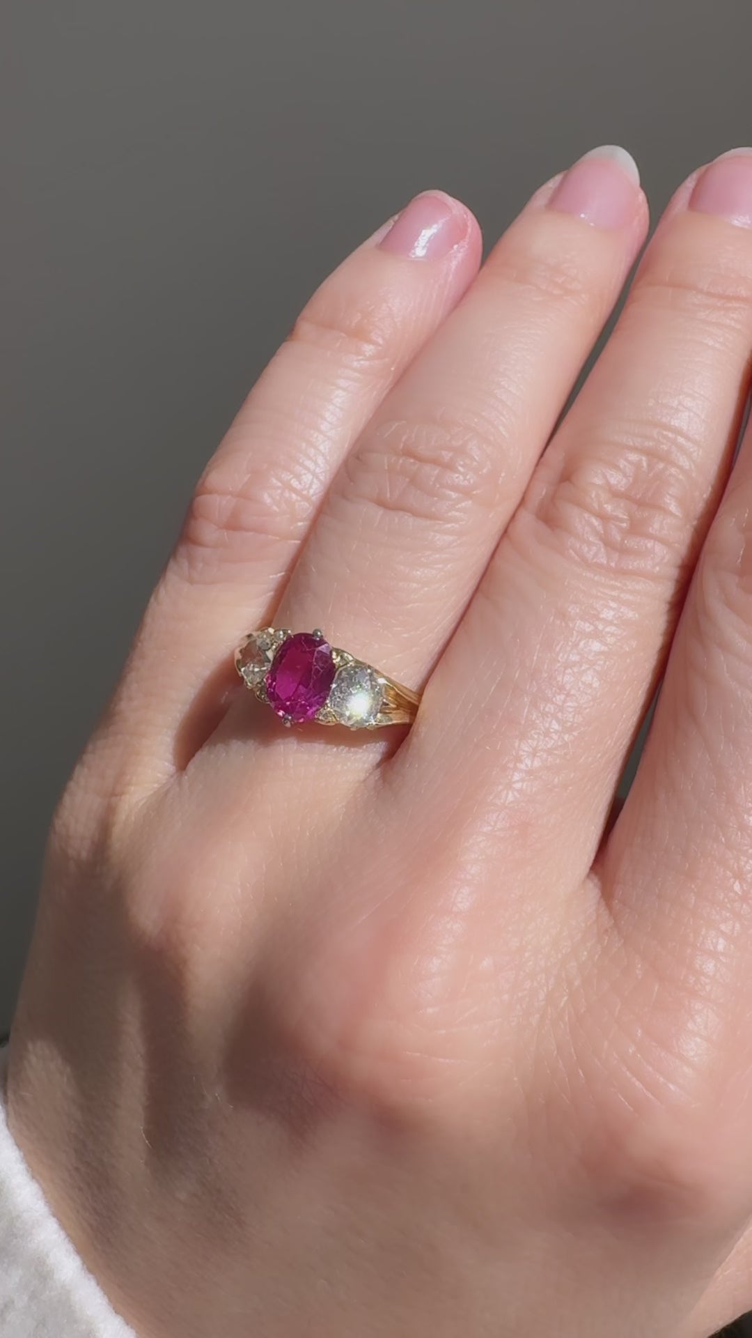 diamond in yellow gold setting