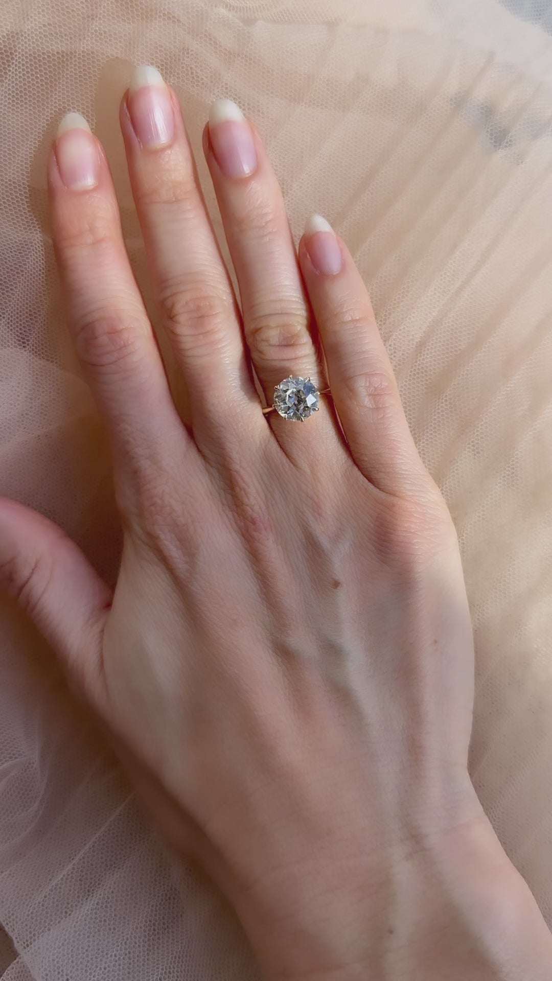 j-k-l color, vvs clarity diamond in yellow gold setting