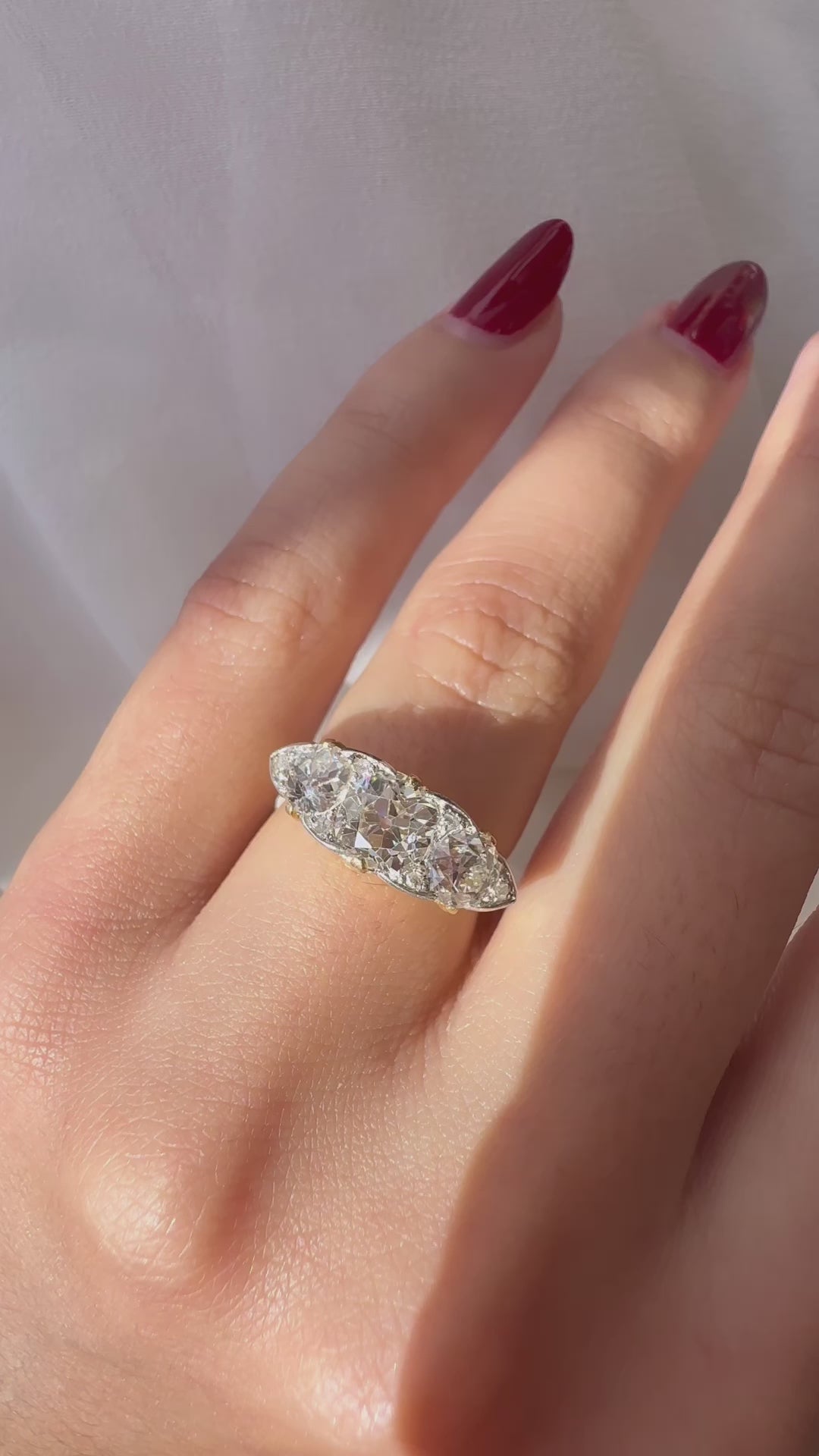 Solitaire Old Mine cut diamond Rings