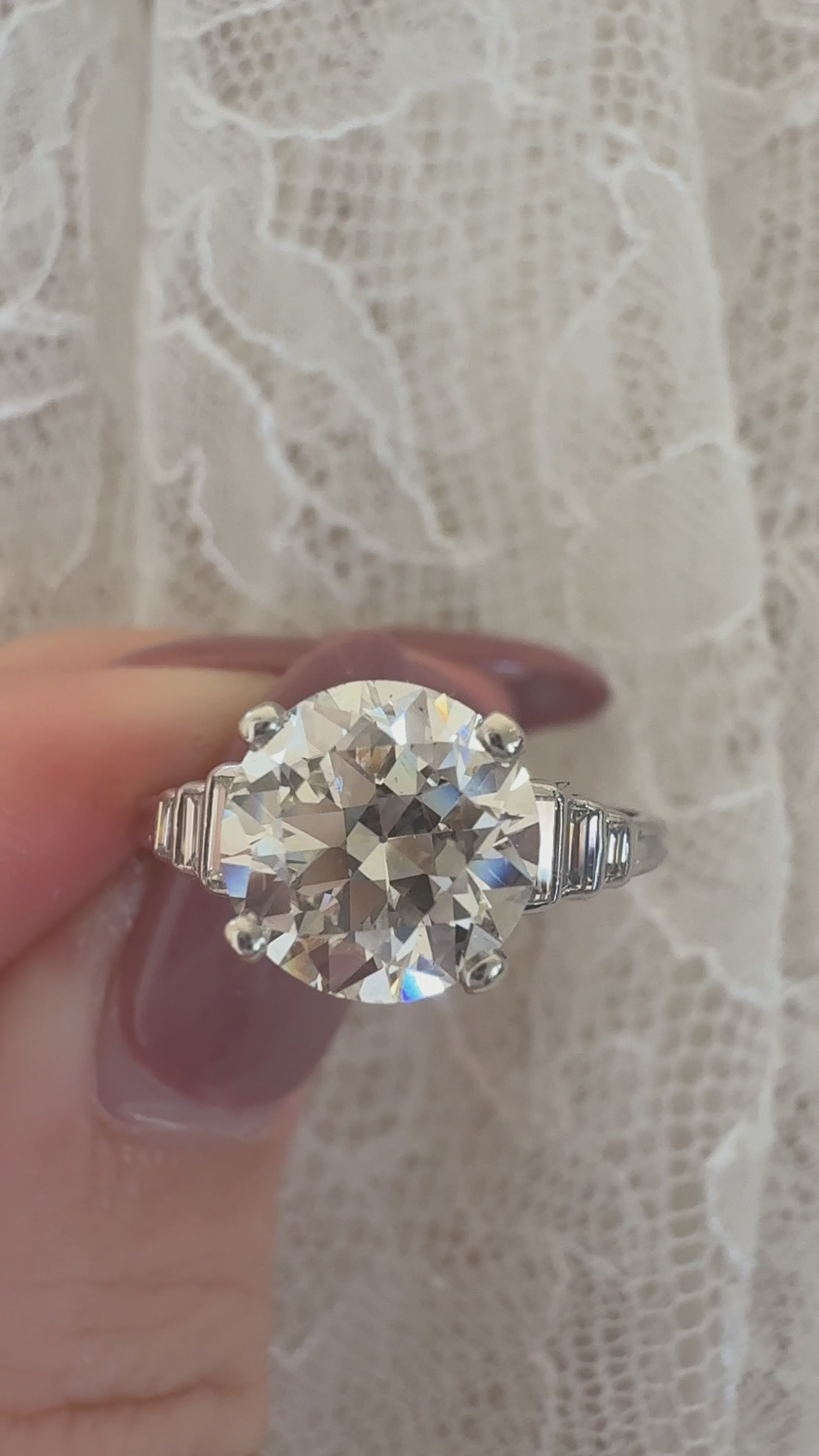 Transitional cut diamond Rings