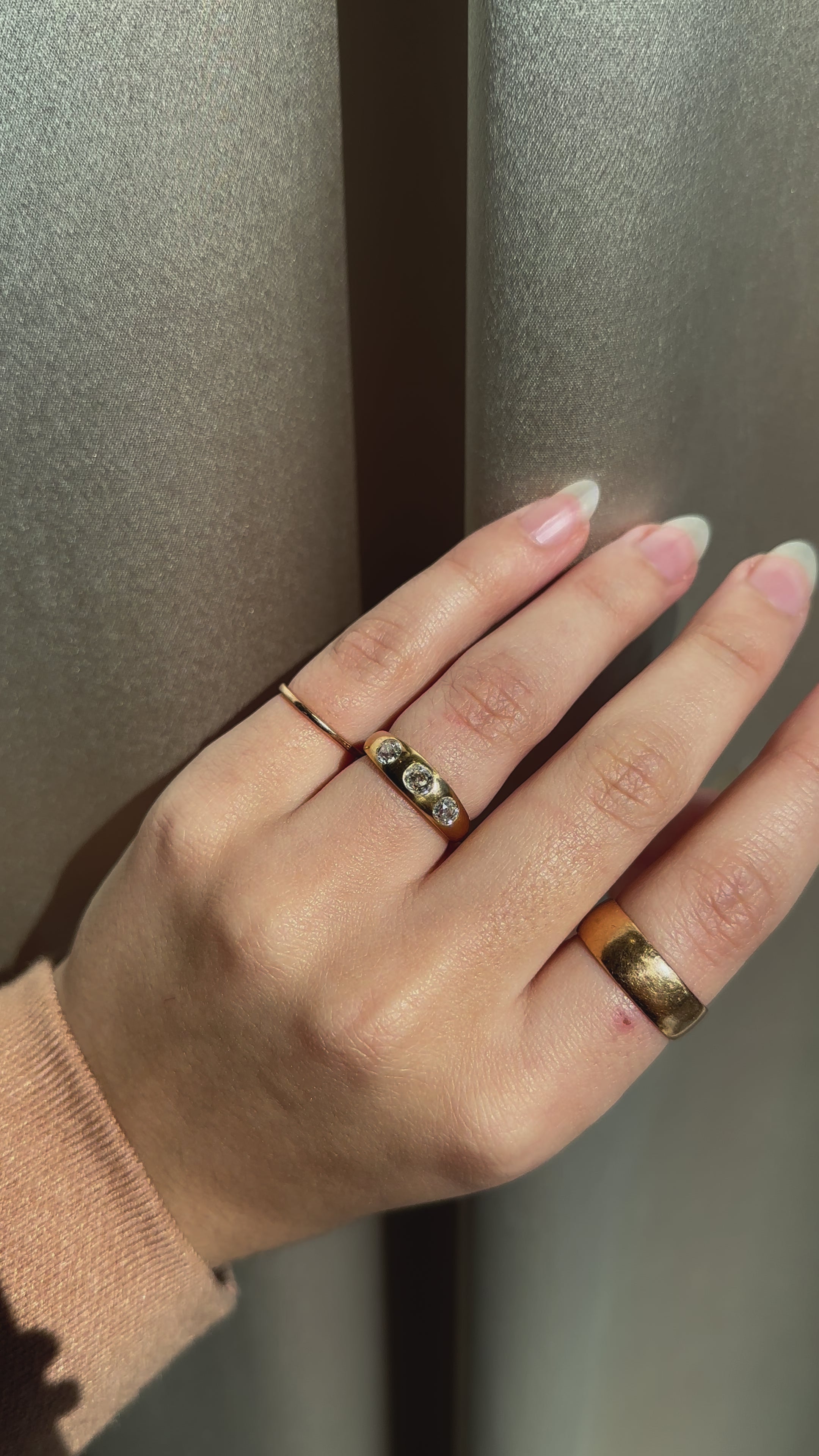 diamond in yellow gold setting