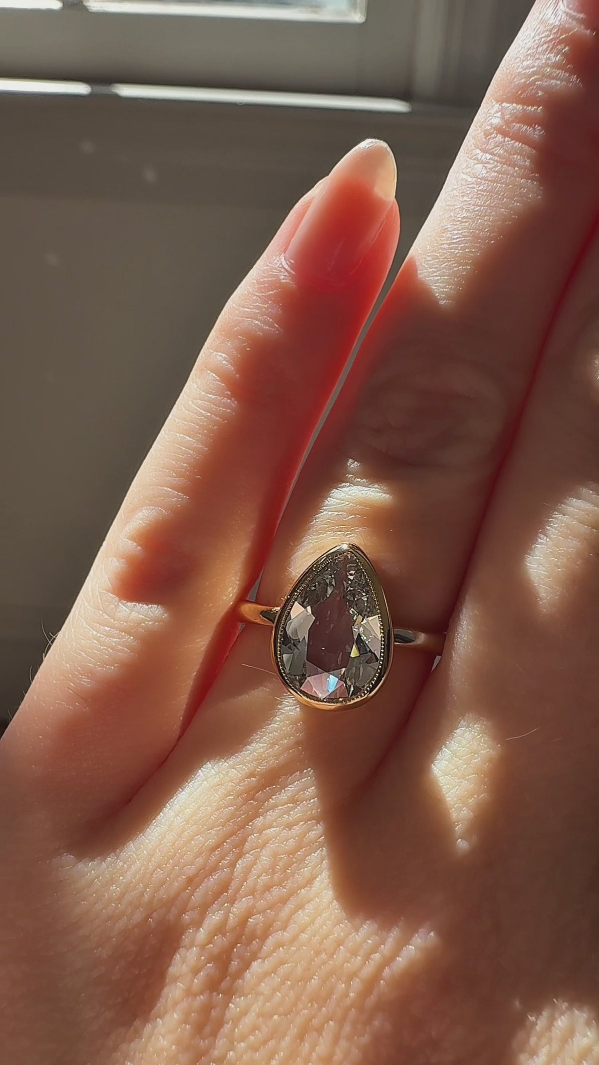  videos and images of vintage Engagement Rings-Pear cut diamond Engagement Rings