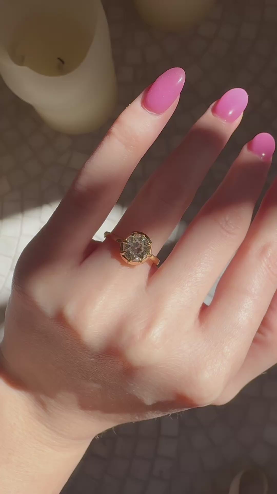  videos and images of vintage Rings-Solitaire Old European cut diamond Rings