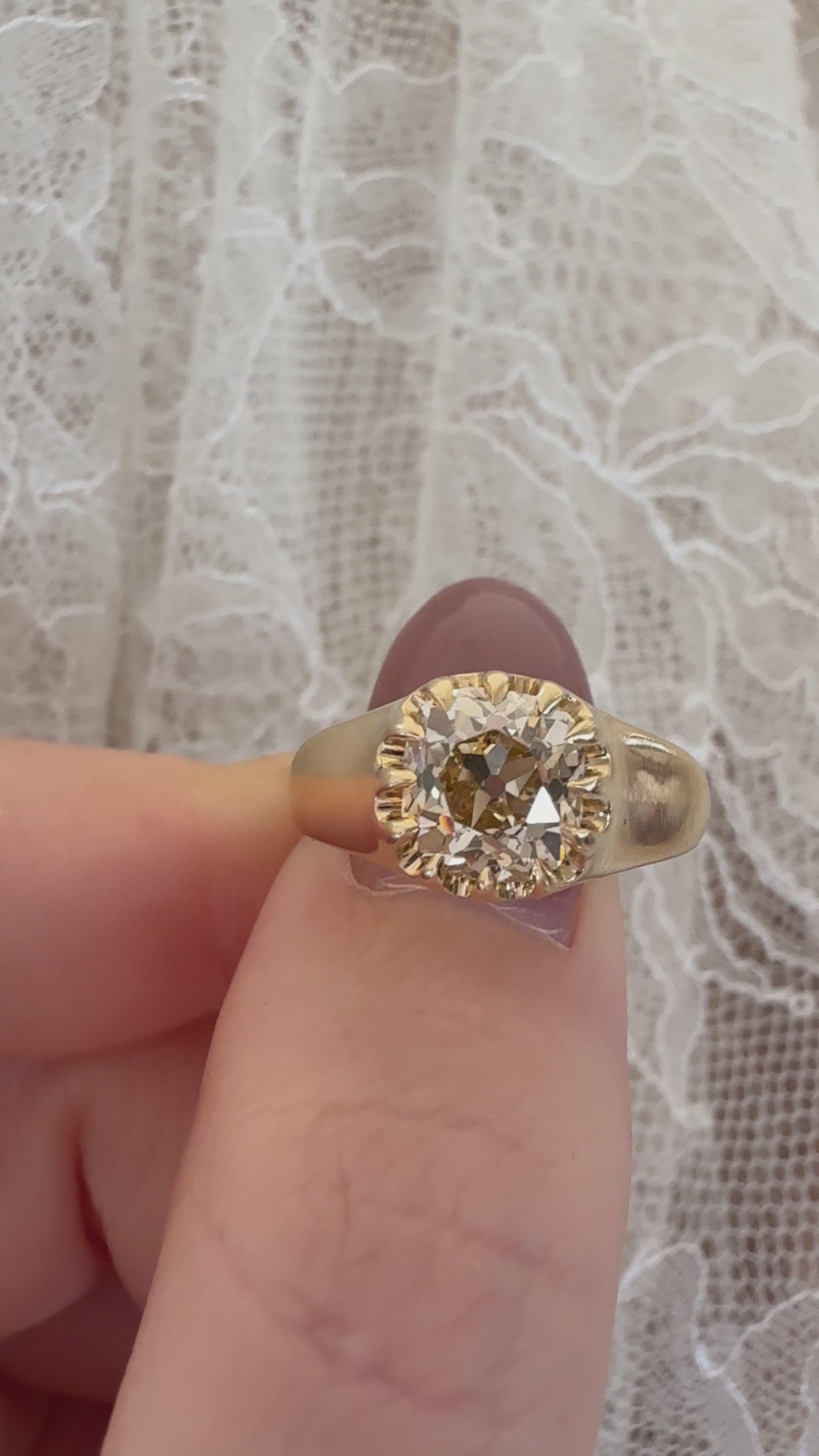 Old Mine cut diamond Rings