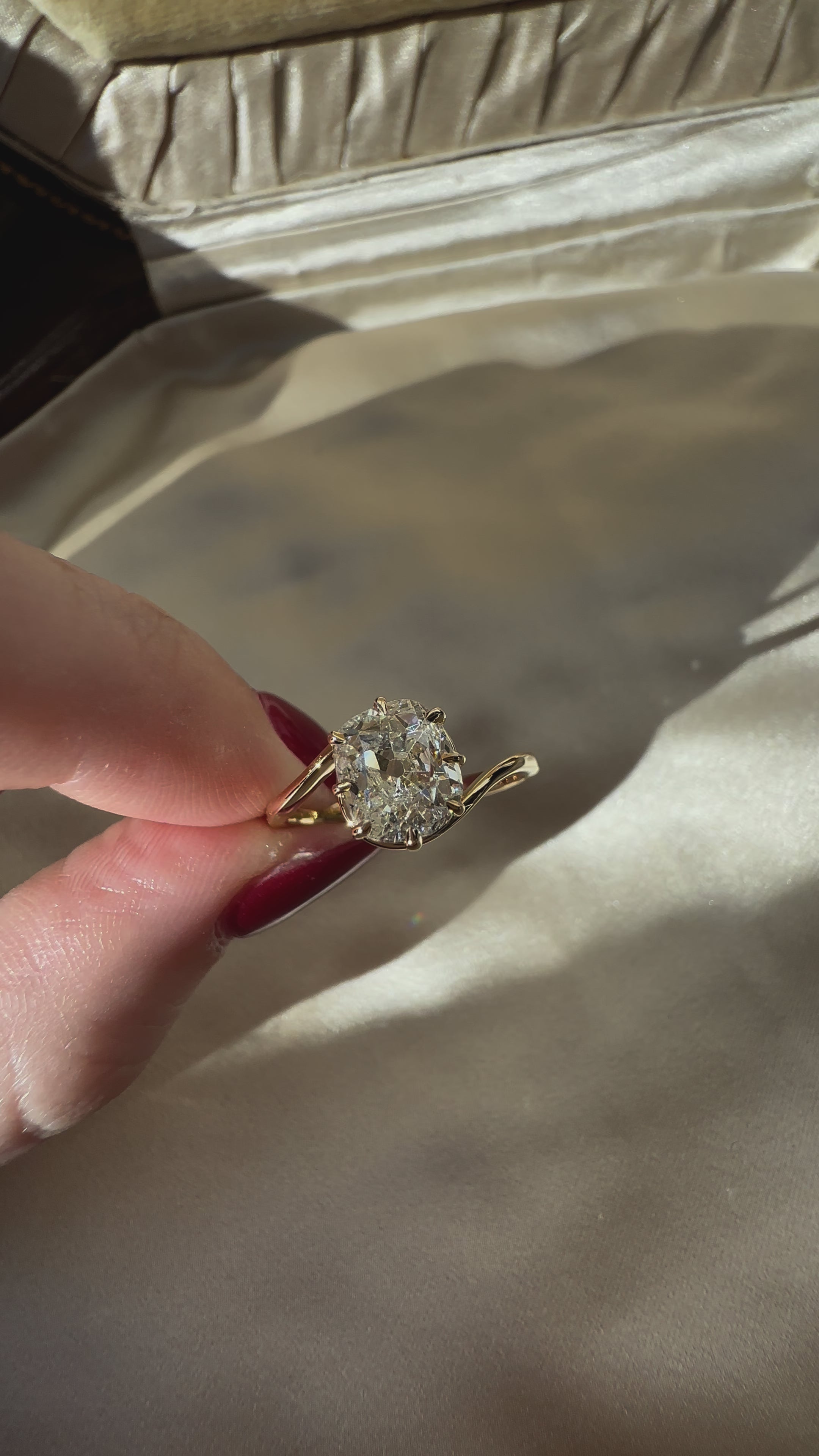 Solitaire Old Mine cut diamond Rings