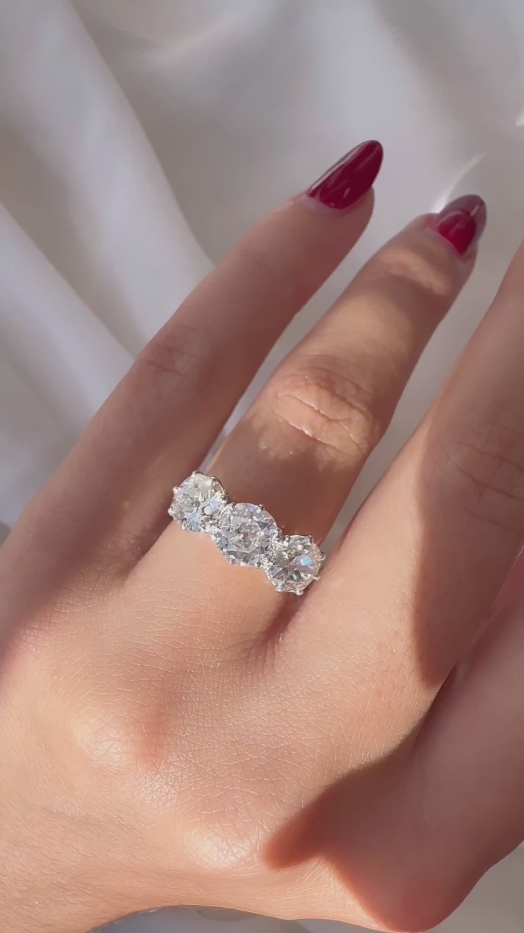 Solitaire Old European cut diamond Rings