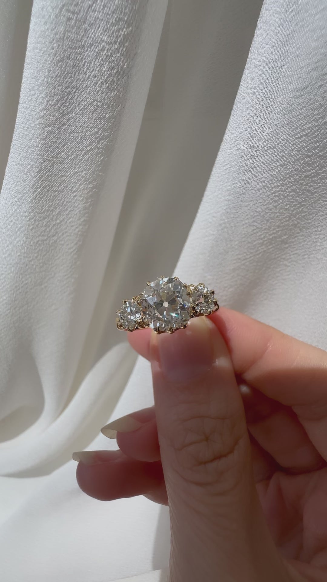 j-k-l color, vs clarity diamond in yellow gold setting