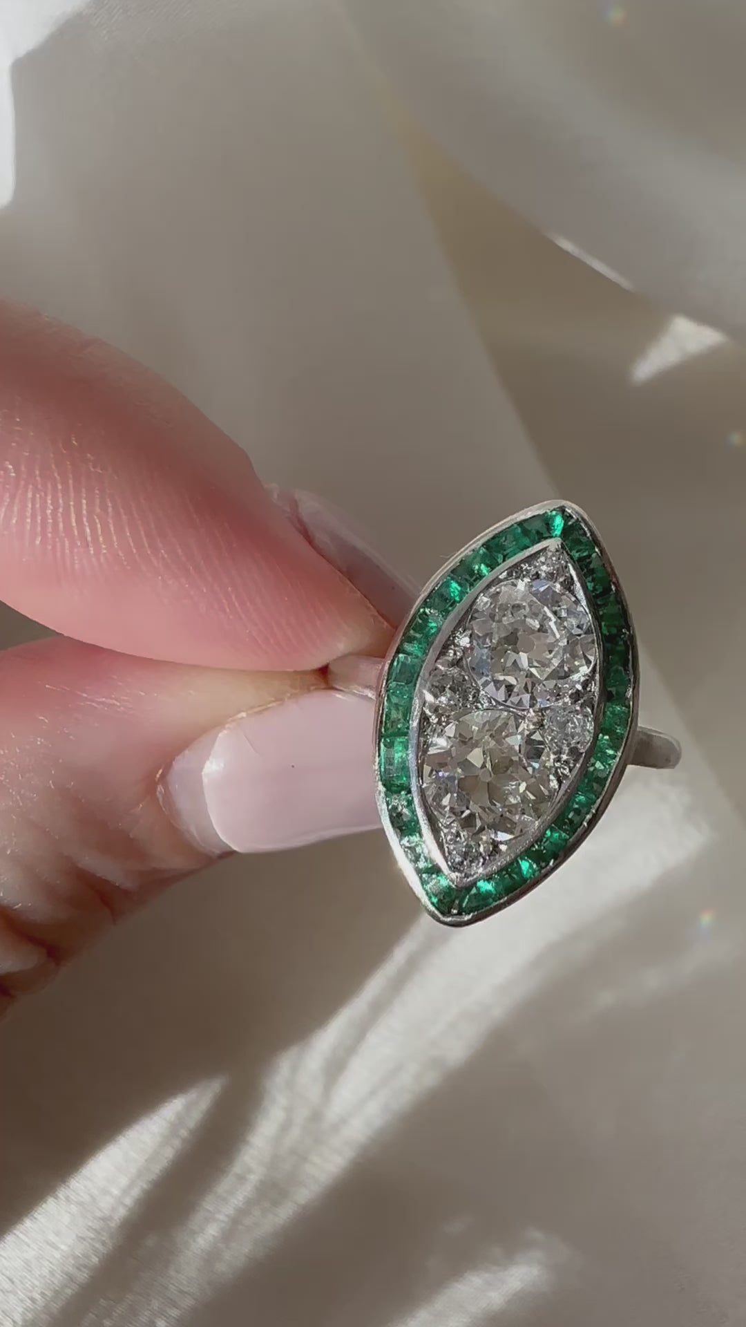 g-h-i color, si-i clarity diamond in platinum setting