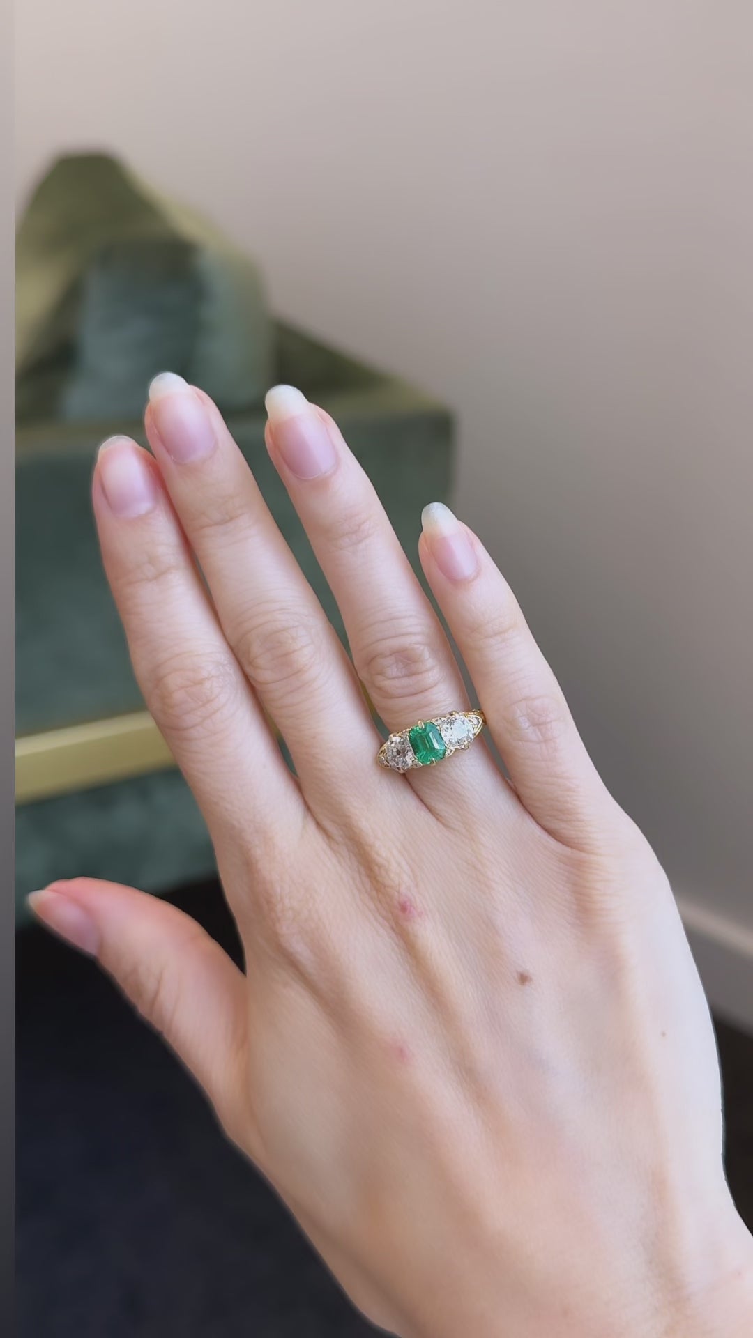 diamond in yellow gold setting