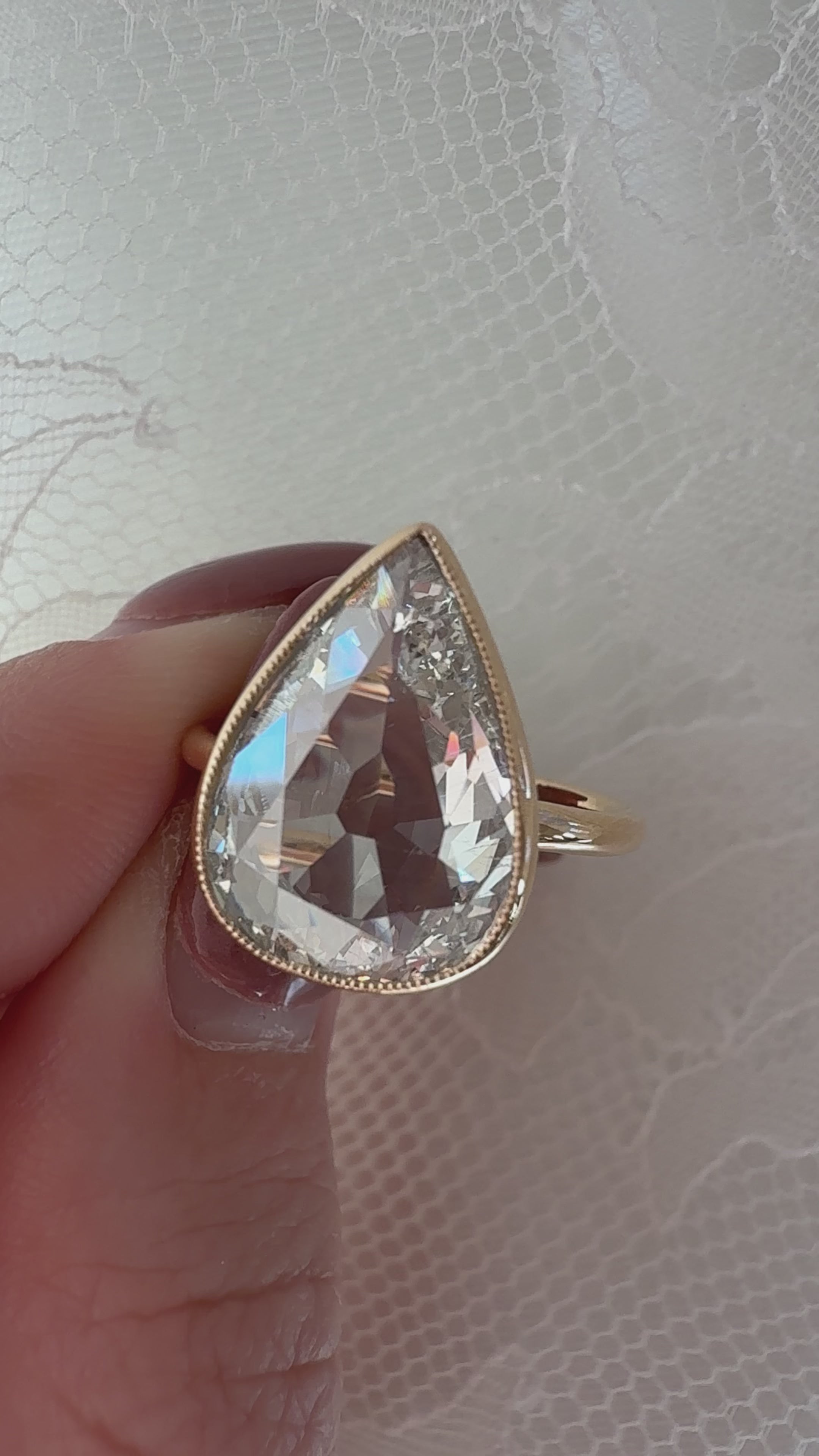 Pear cut diamond Rings