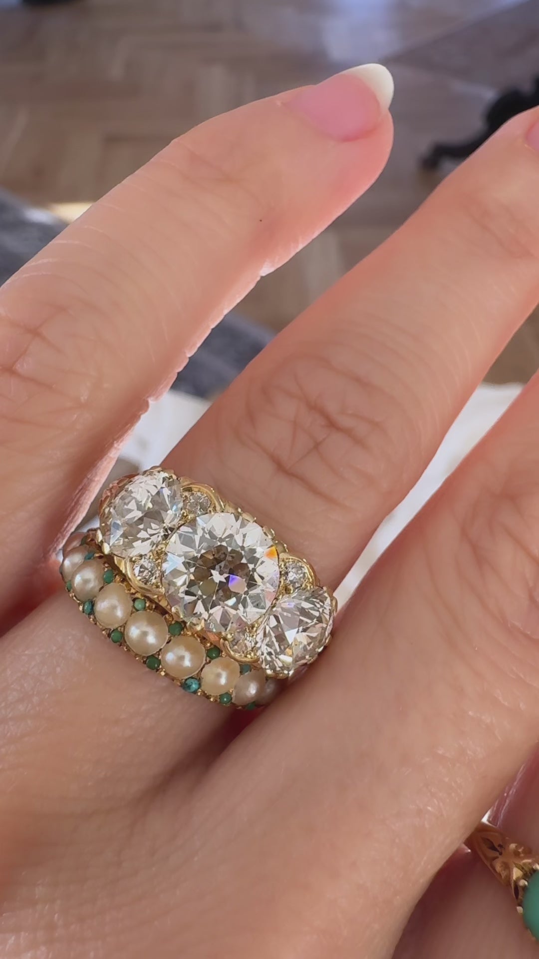 diamond in yellow gold setting