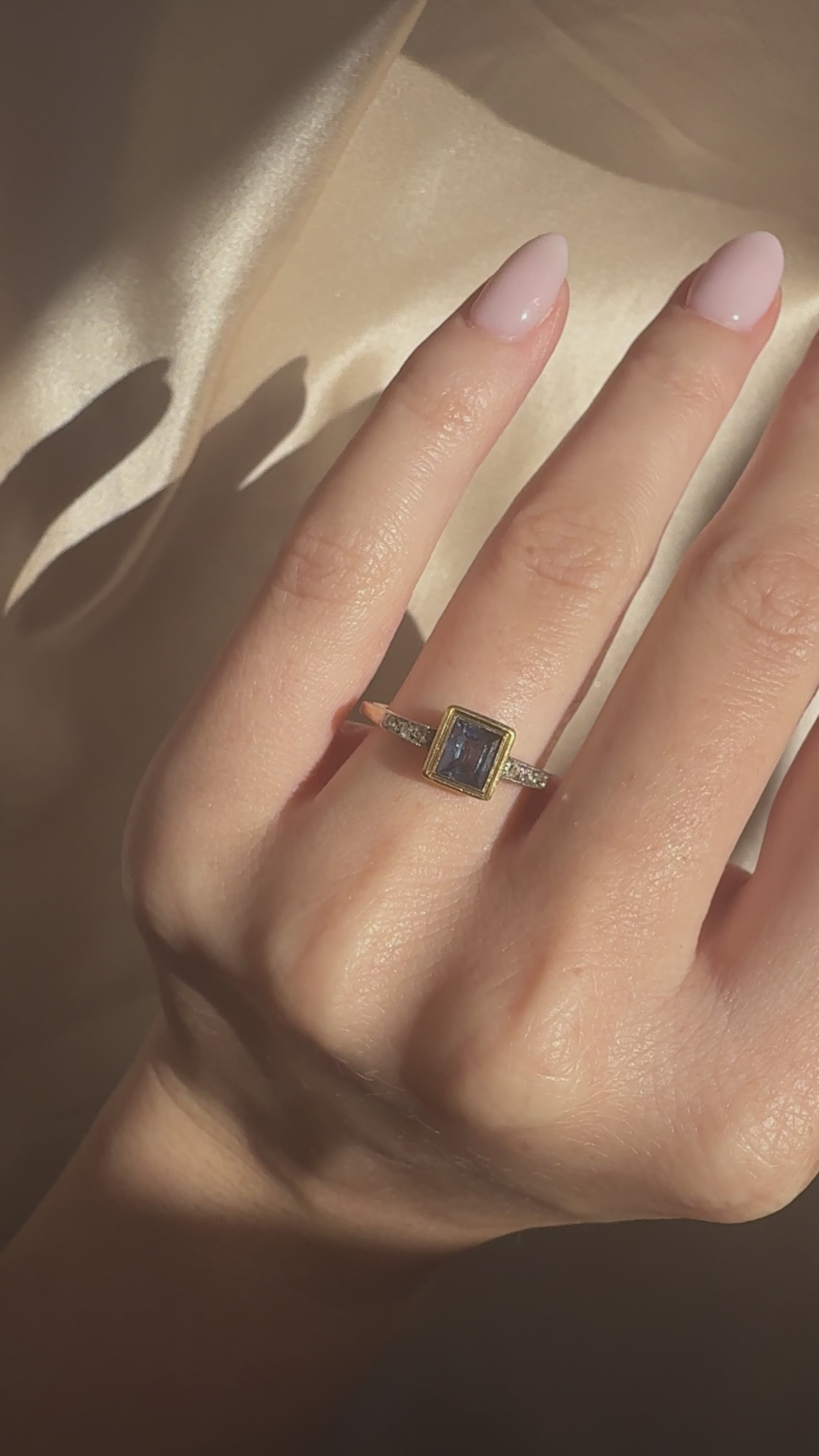 diamond in two-tone setting