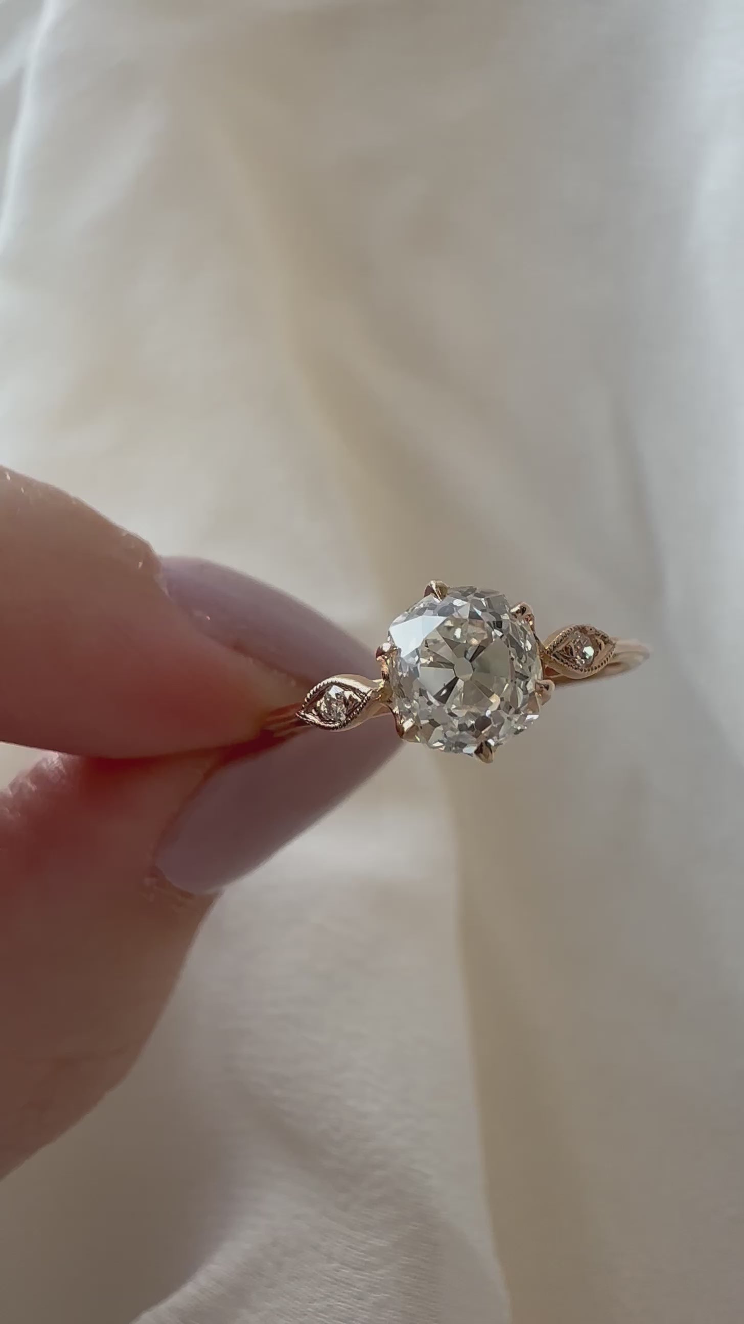 g-h-i color, vs clarity diamond in rose gold setting