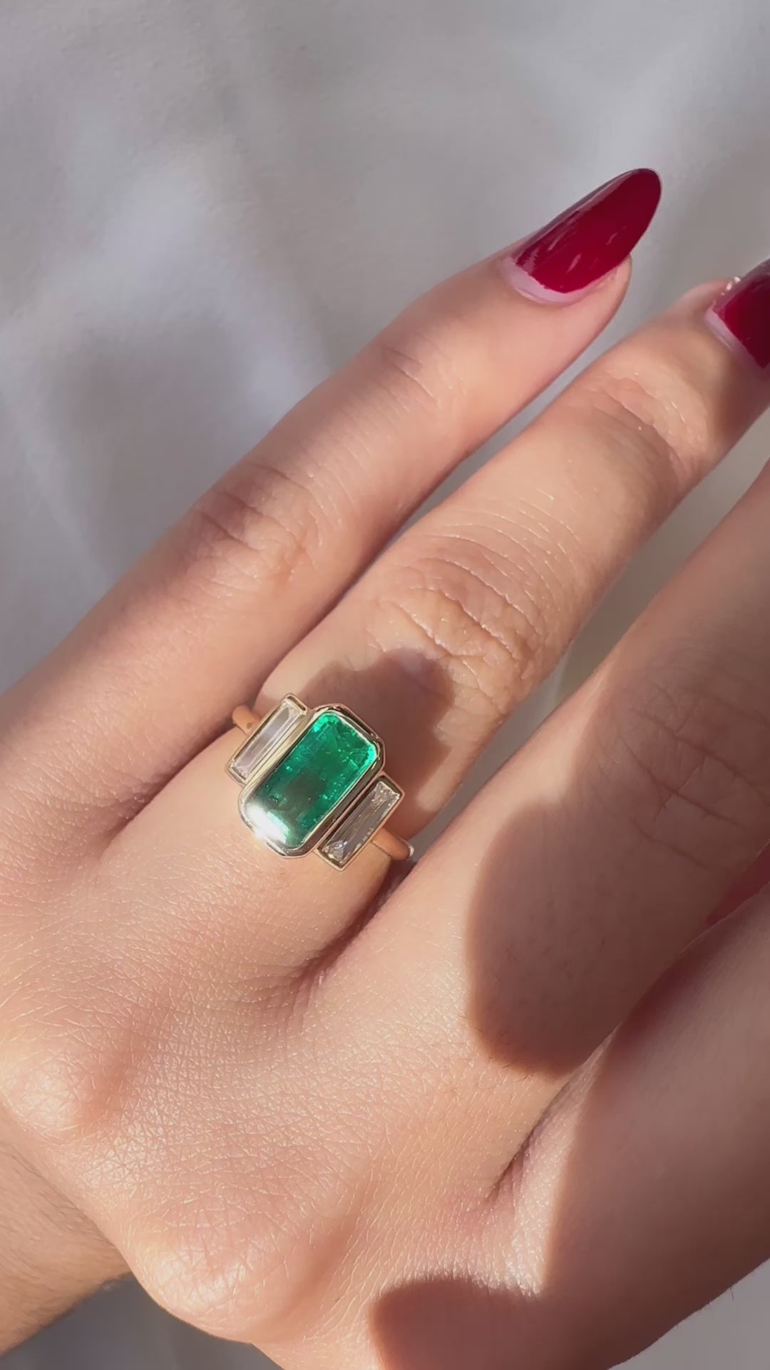 Solitaire Step  cut diamond Rings