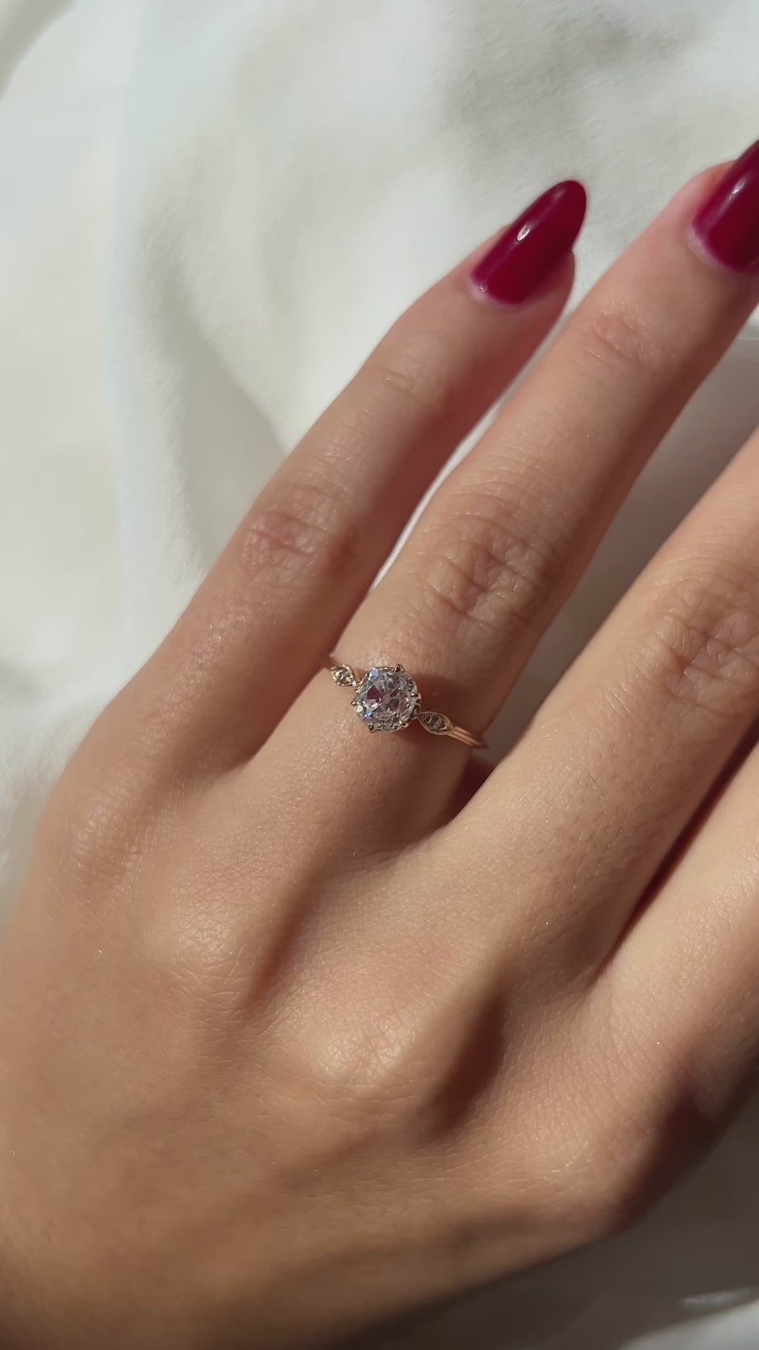 Solitaire Old Mine cut diamond Rings