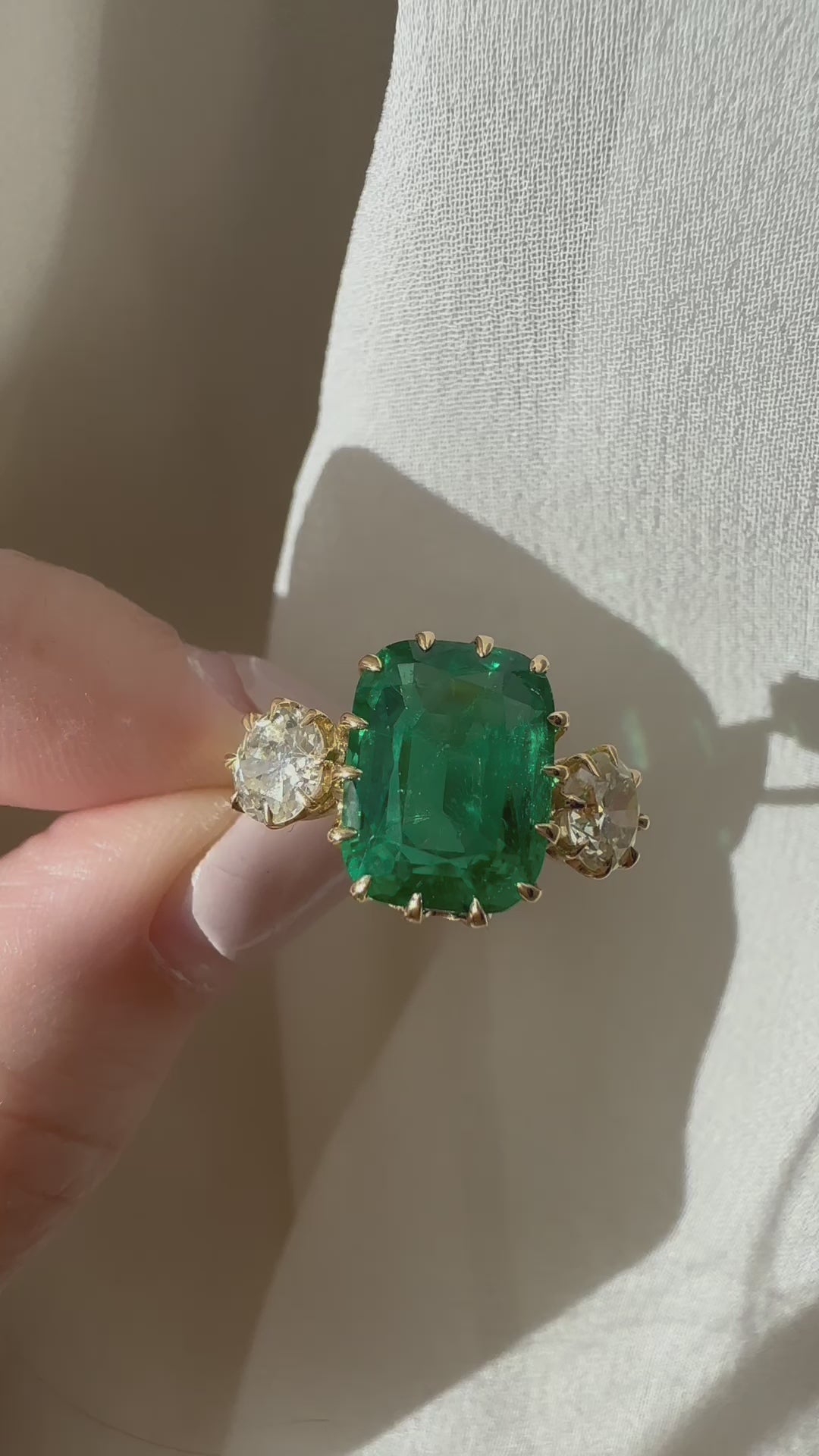 diamond in yellow gold setting